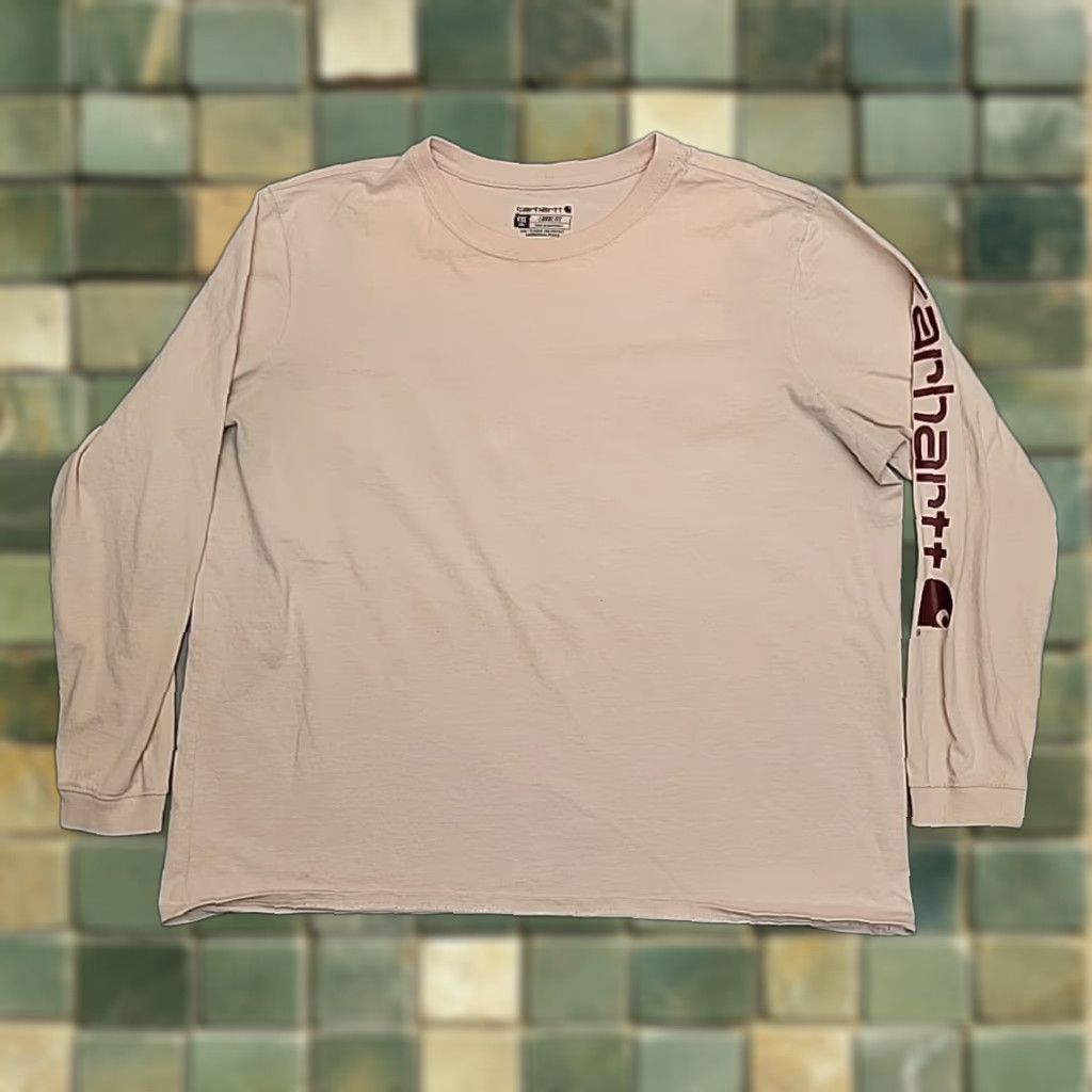 Carhartt Carhartt Shirt Womens 2XL Pink Loose Fit Crewneck Long Sleeve Spellout TEE Ladies Shirt 100% Cotton Crew Neck Size XXL / US 16-18 / IT 52-54 - 1 Thumbnail