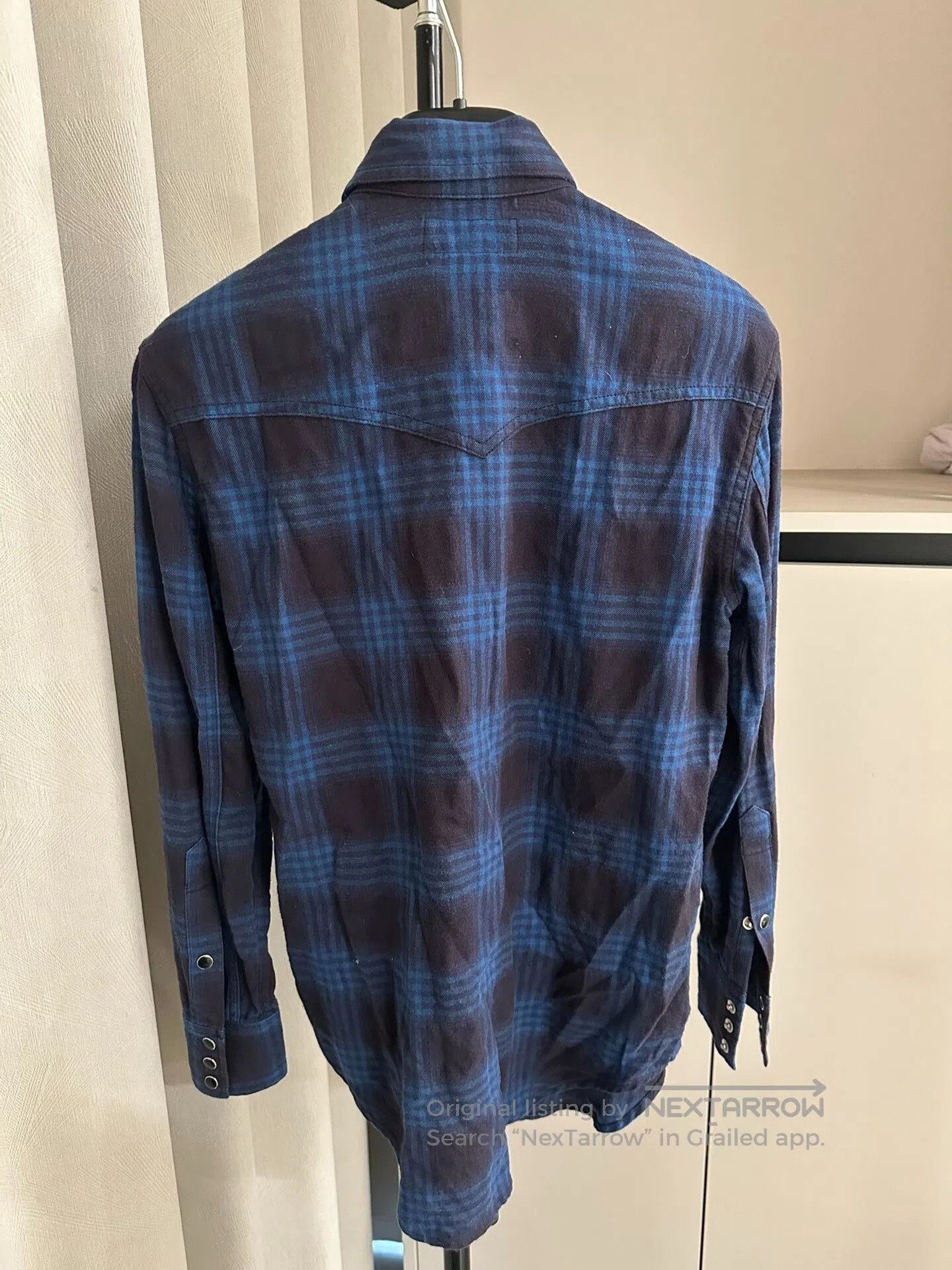 Saint Laurent Paris Saint Laurent Blue Plaid Shirt. Size US S / EU 44-46 / 1 - 3 Thumbnail