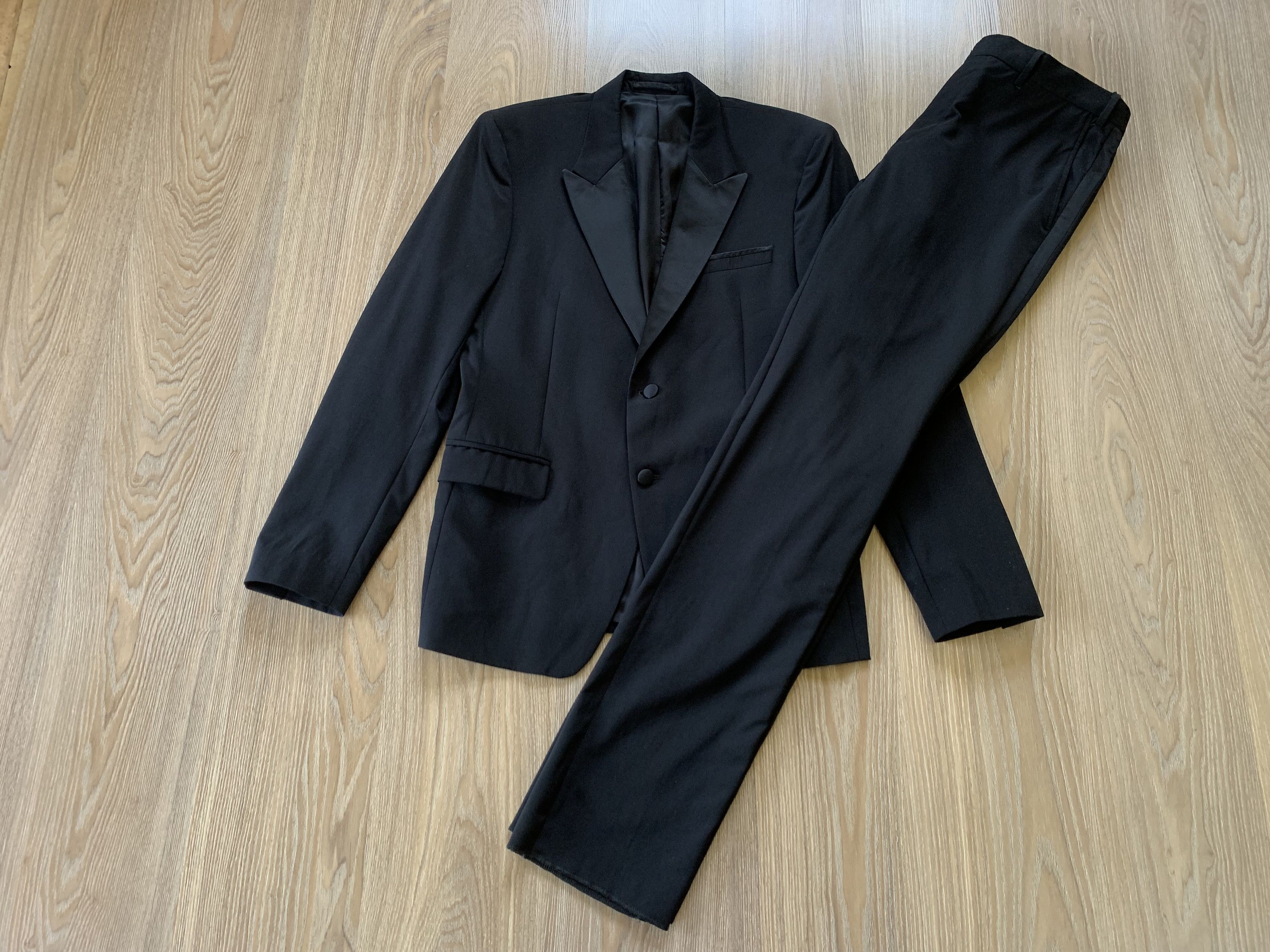 Versace Versace Collection Men's Black Two Button Wool Suit Size 50L - 2 Thumbnail