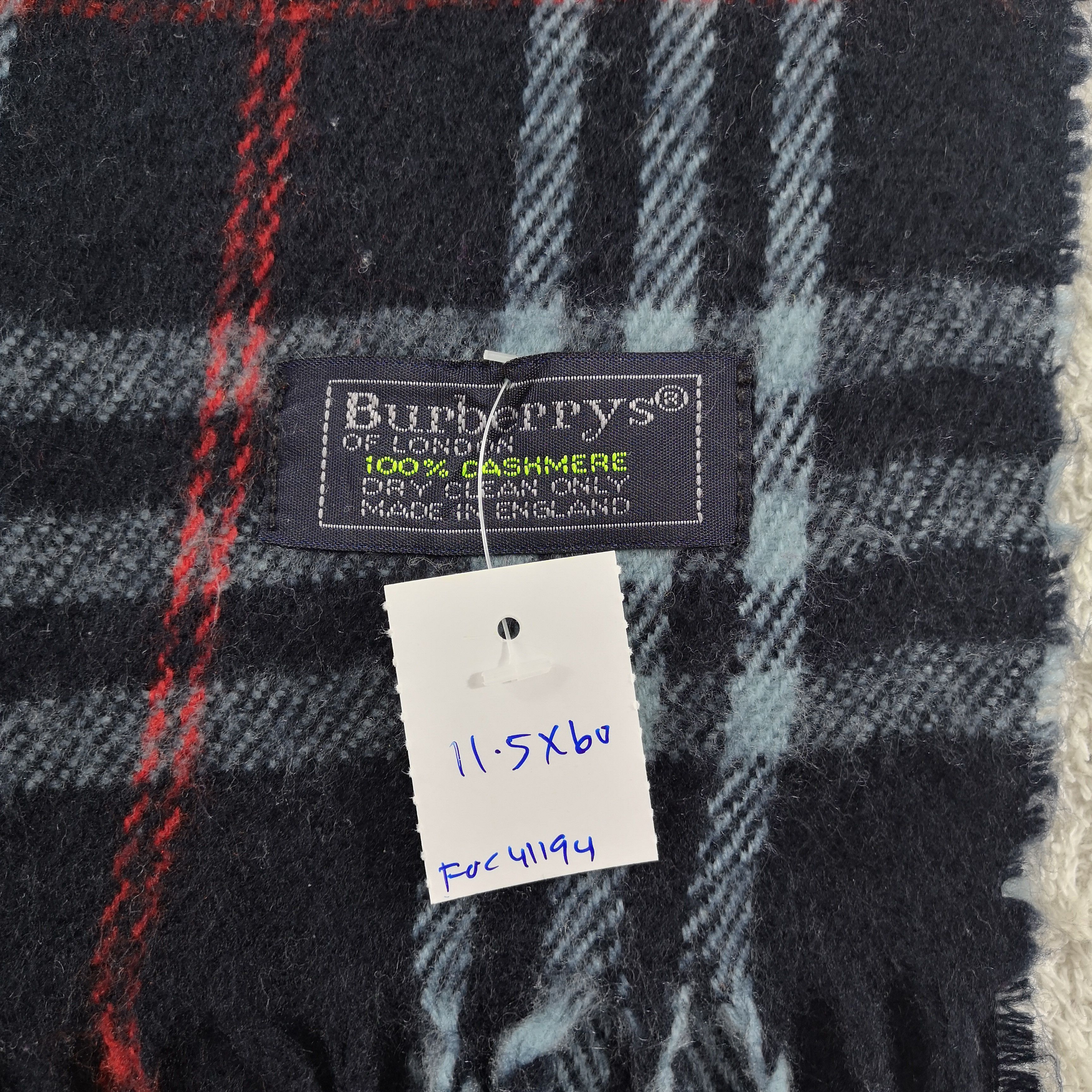Burberry Vintage Burberry Scarf Muffler Wool Cashmere Scarves Size ONE SIZE - 4 Thumbnail