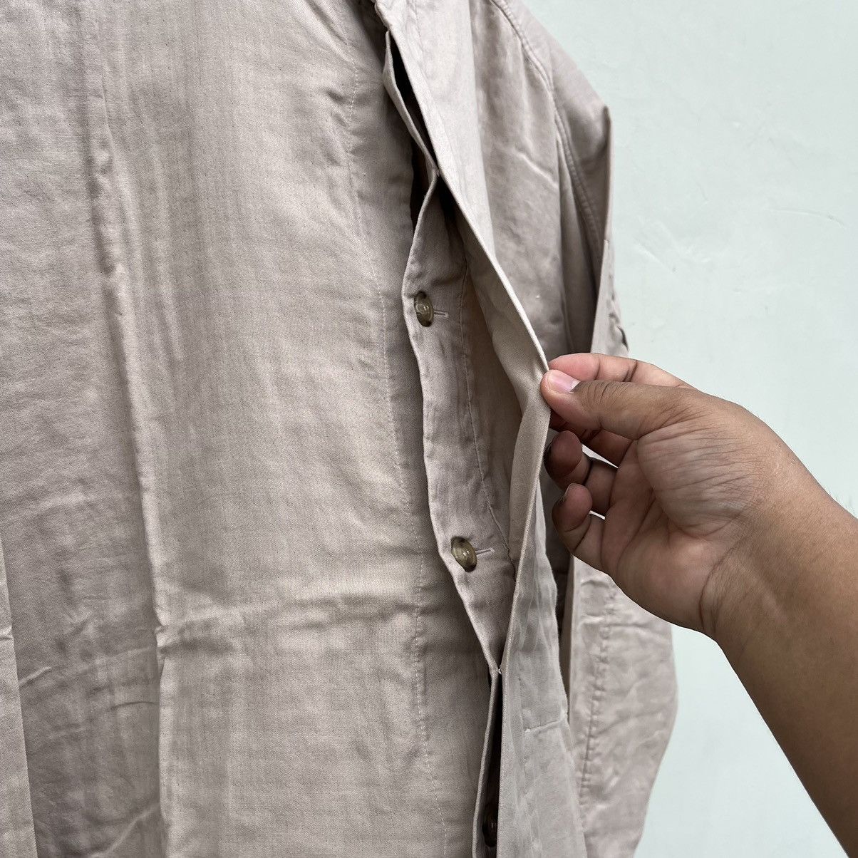 Issey Miyake Vintage Issey Miyake Mandarin Collar Shirts Size US L / EU 52-54 / 3 - 4 Thumbnail