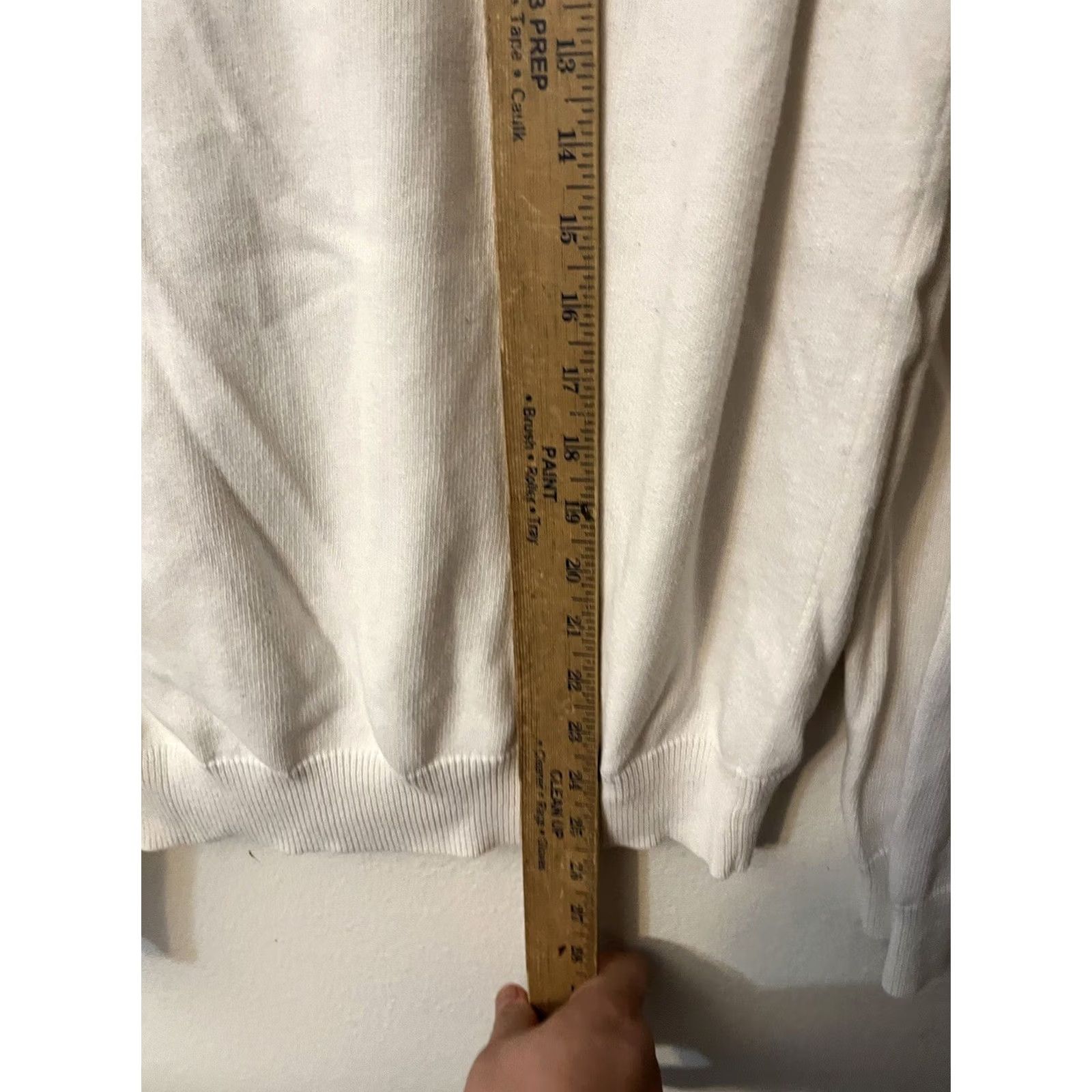 Express Express Sweater Mens Size Large White Cotton V-Neck Pullover Size US L / EU 52-54 / 3 - 4 Thumbnail