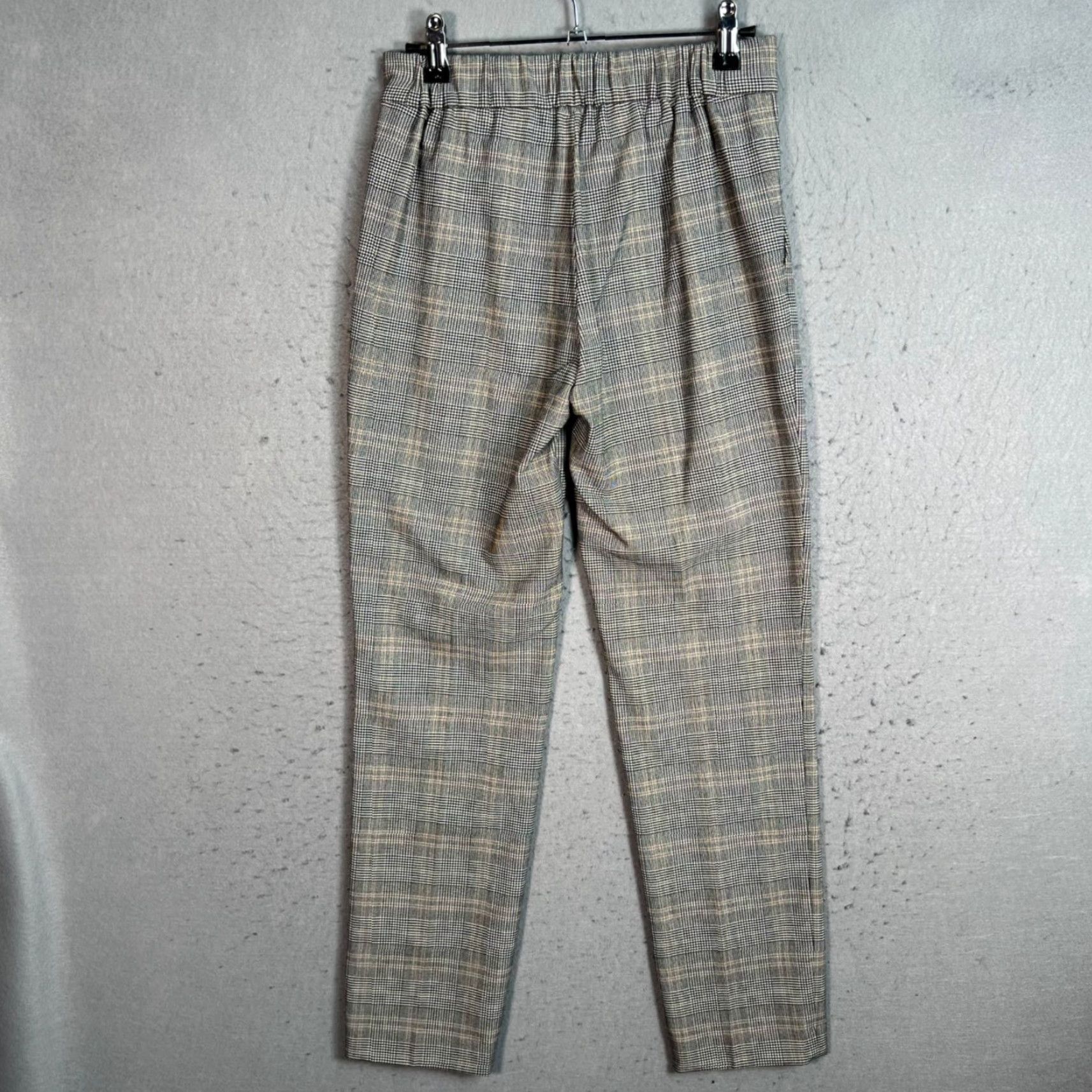 Vintage Babaton Womens Plaid High-Waisted Trousers Elastic Waist Size 0 Gray Dress Pants Womens Size ONE SIZE - 2 Thumbnail
