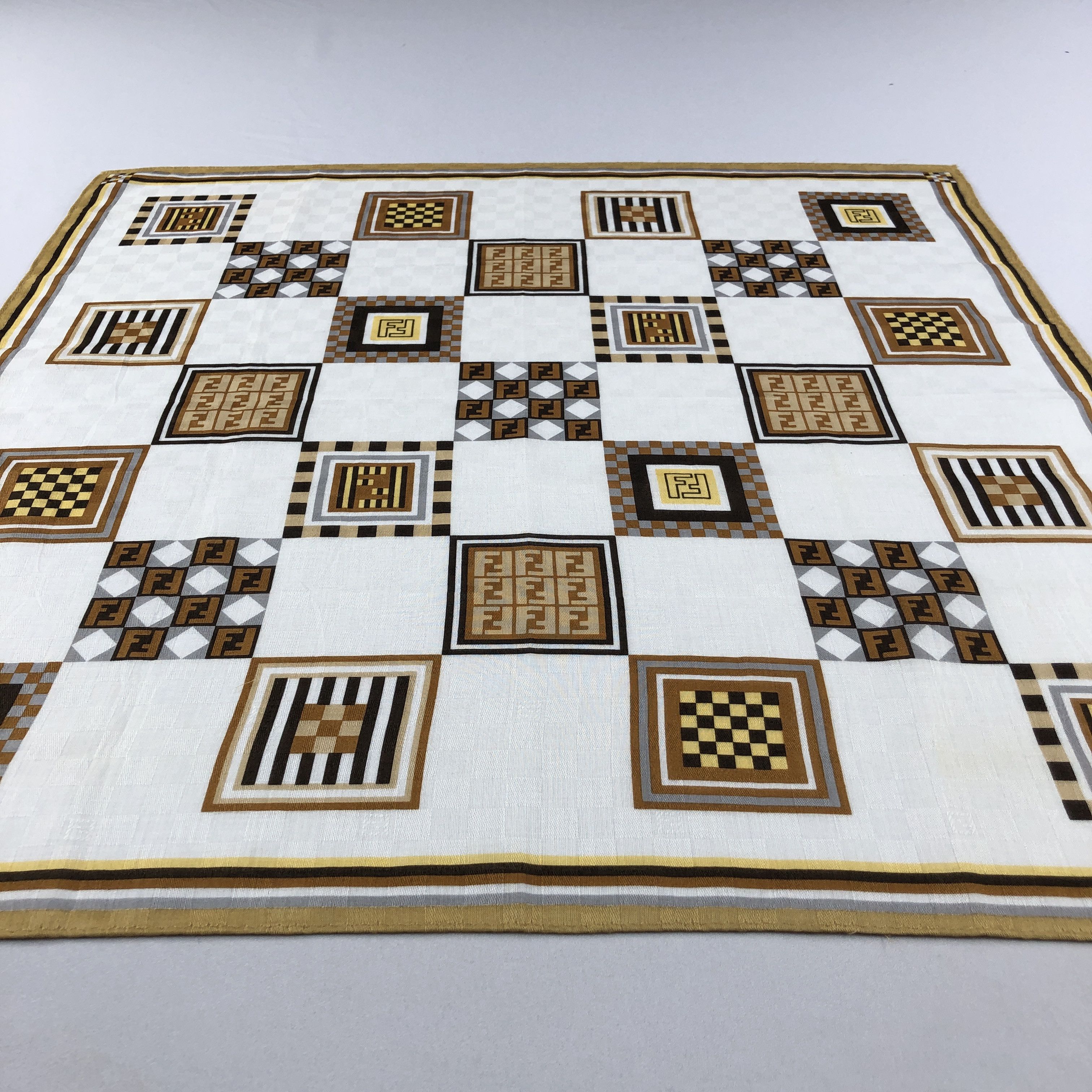 Japanese Brand Fendi Monogram FF Handkerchief Neckerchief Bandana H2998 Size ONE SIZE - 5 Thumbnail