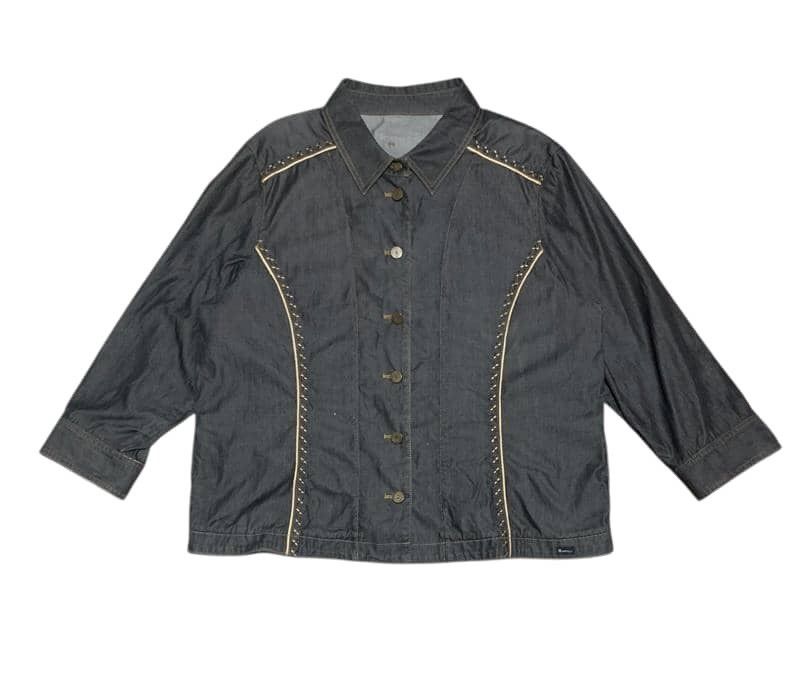 Vintage Japanese Bruno Piatelli Denim Flannel Shirt Jacket
