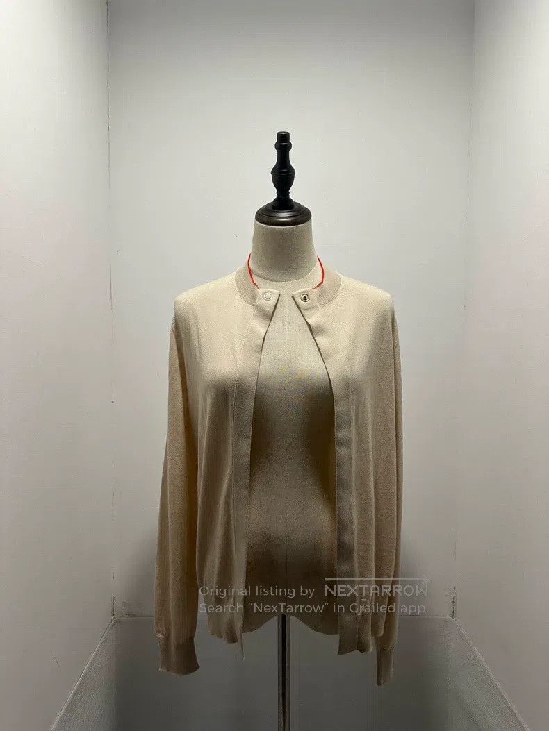 Fendi Embroidered Logo Wool Cardigan