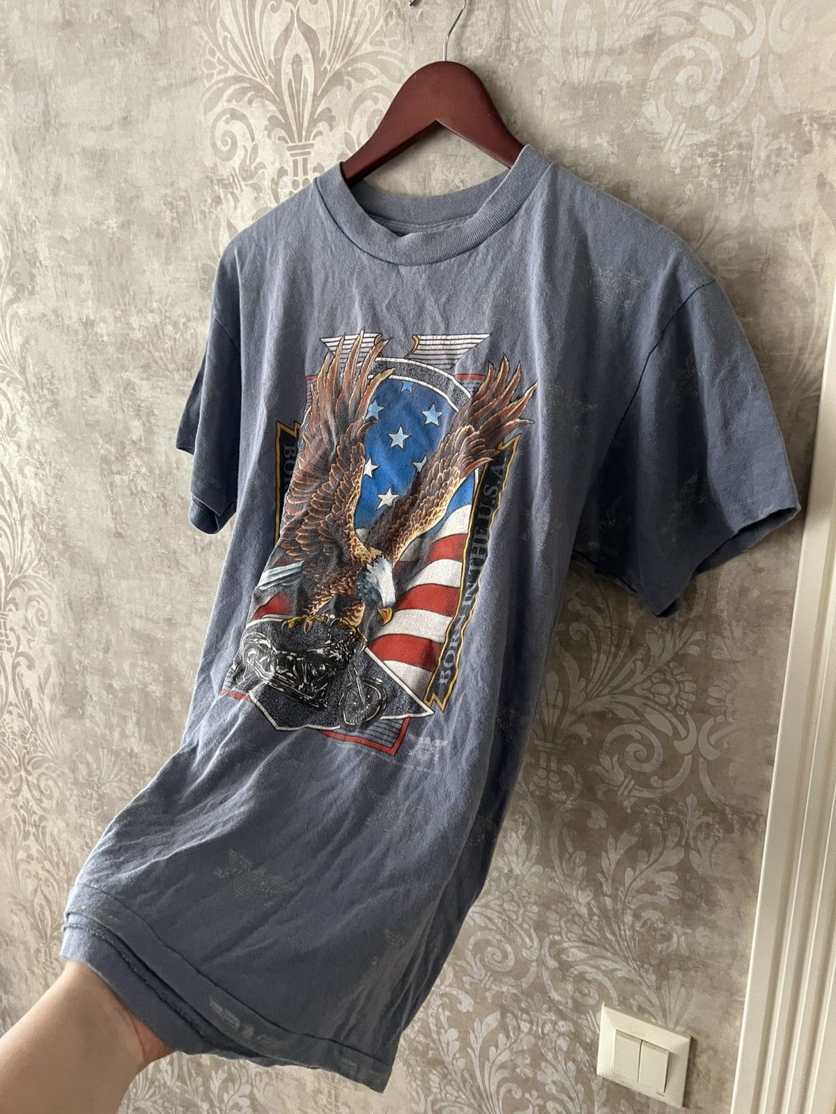 Vintage Vintage 3D Emblem Born in the USA Eagle T-Shirt Made in USA Size US L / EU 52-54 / 3 - 9 Thumbnail