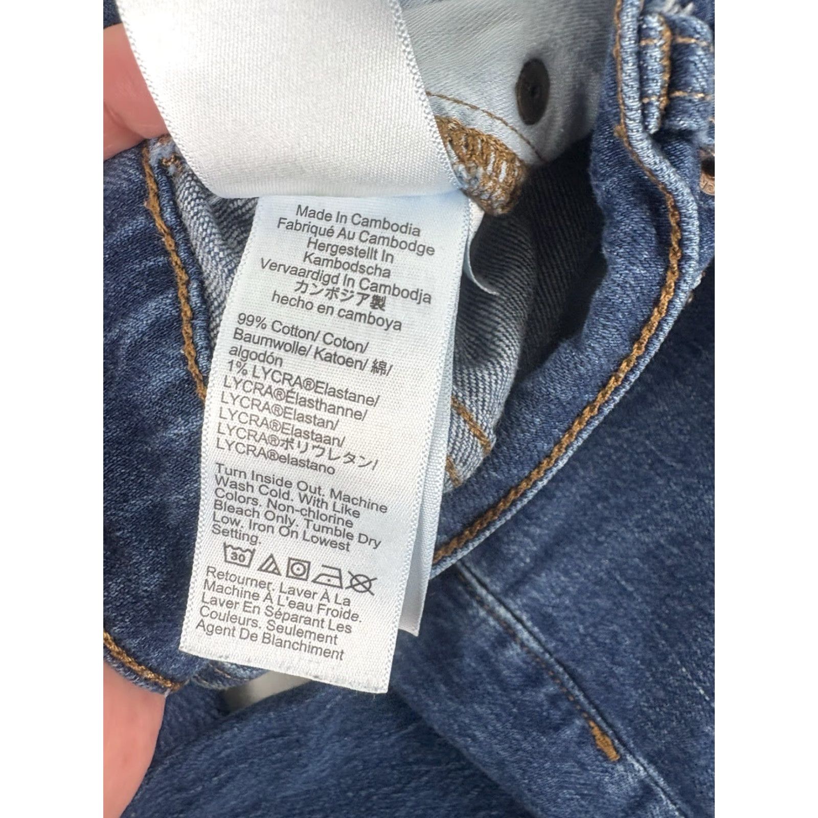J.Crew VINTAGE J.CREW Skinny Jeans Womens Size 29 Dark Wash Crop Mid-Rise Button Fly 90s Size 29" - 8 Thumbnail