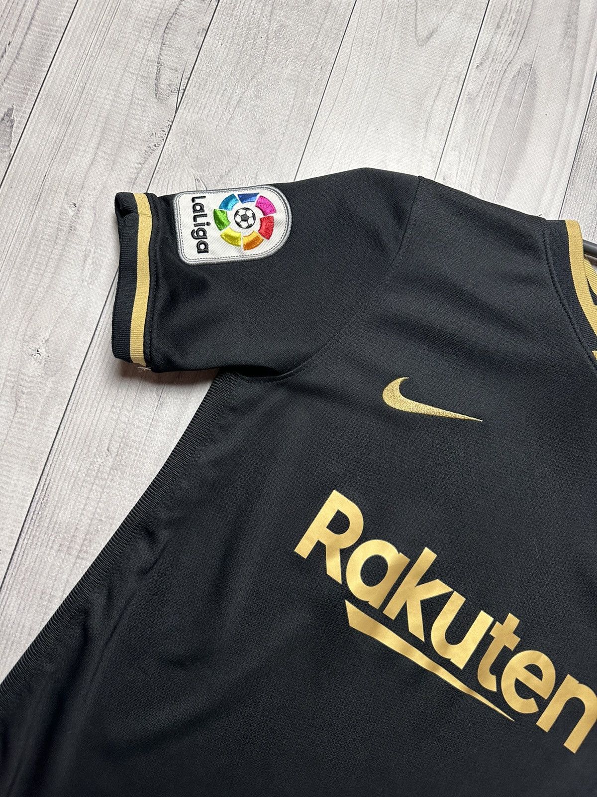 Nike × Vintage Vintage Nike Barcelona soccer jersey kids M black rare Size US XS / EU 42 / 0 - 2 Thumbnail