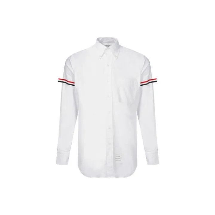 Thom Browne Thom Browne Classic Striped Oxford Shirt -2507 Size US M / EU 48-50 / 2 - 1 Thumbnail