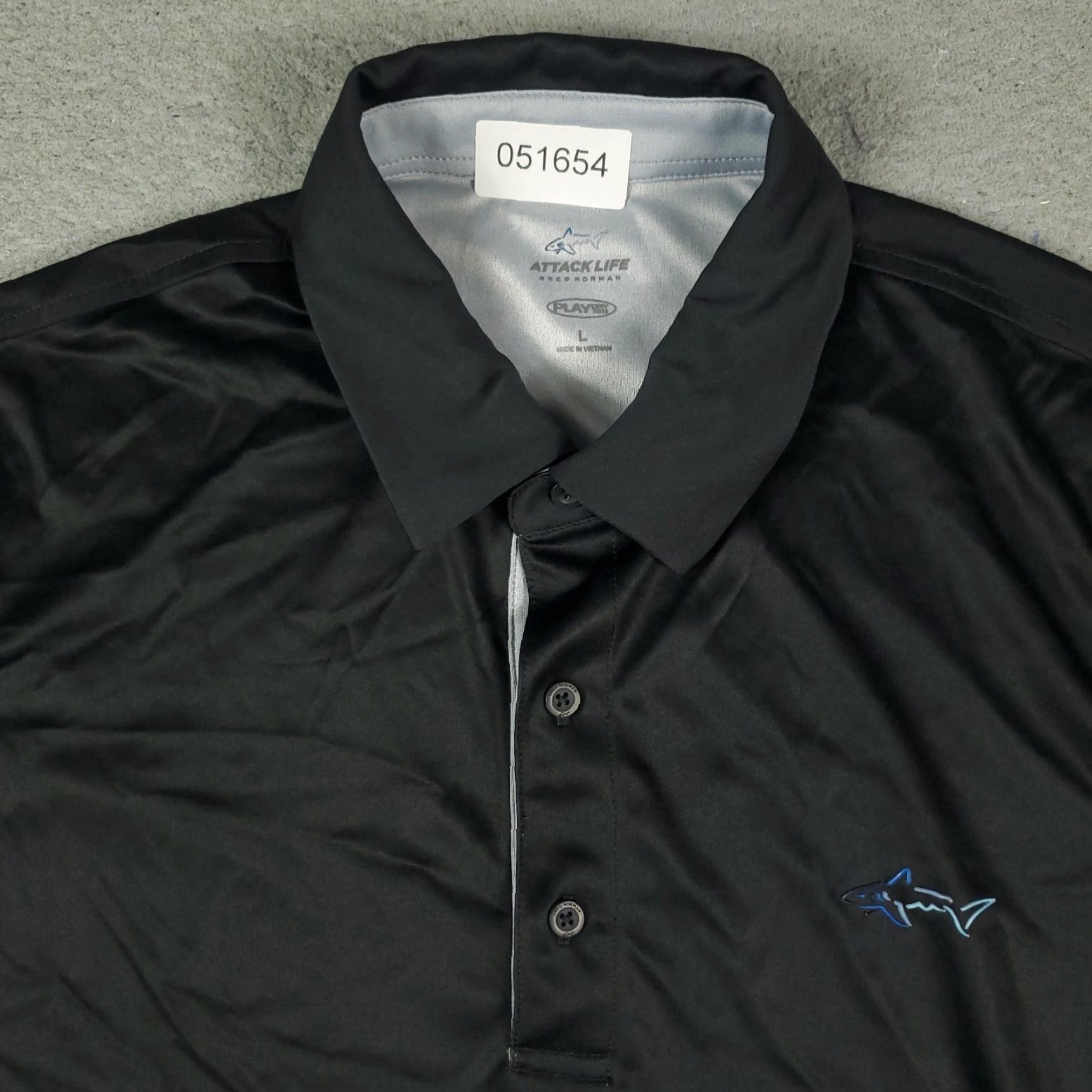 Vintage Greg Norman Polo Shirt Mens Size Large Black Gray Golf Casual Short Sleeve Size US L / EU 52-54 / 3 - 2 Thumbnail
