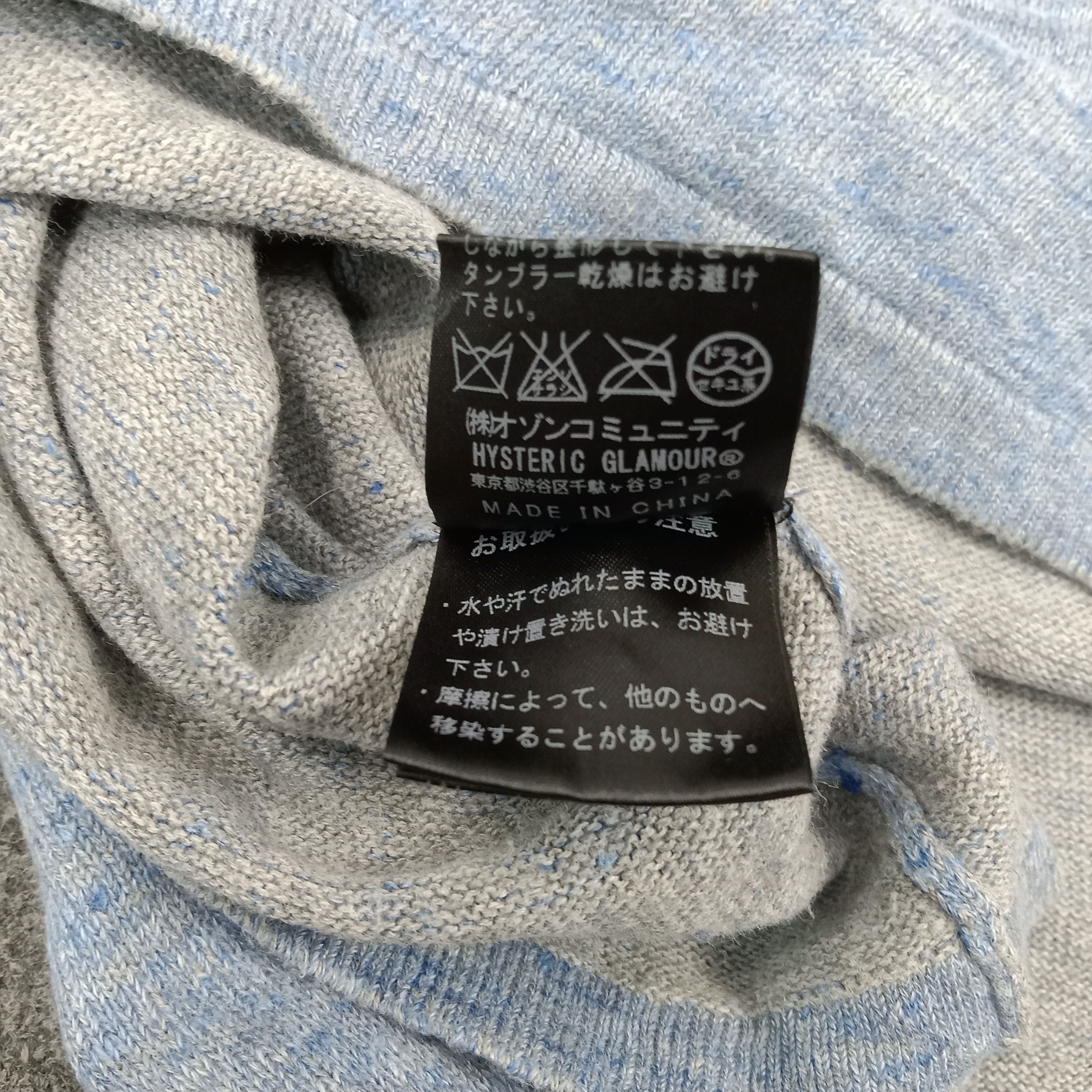 Hysteric Glamour Japanese Brand Long Sleeve Crop Tshirt