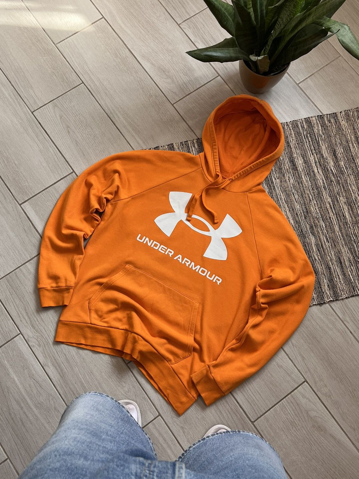 Under Armour Under Armour hoodie orange sportswear big logo Size US L / EU 52-54 / 3 - 1 Thumbnail