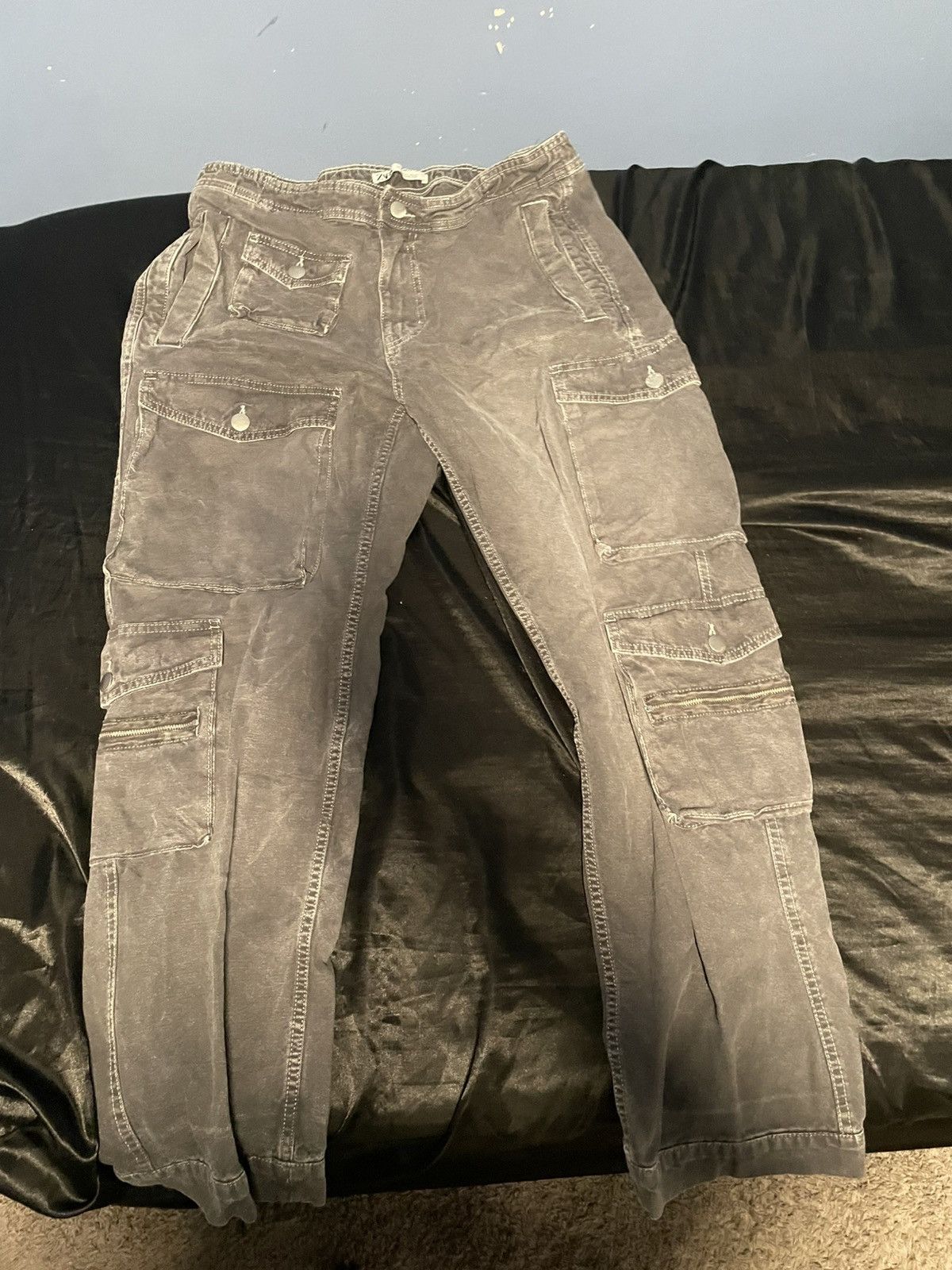 Zara Zara Relaxed Cargo Pant Grey Size US 34 / EU 50 - 1 Thumbnail