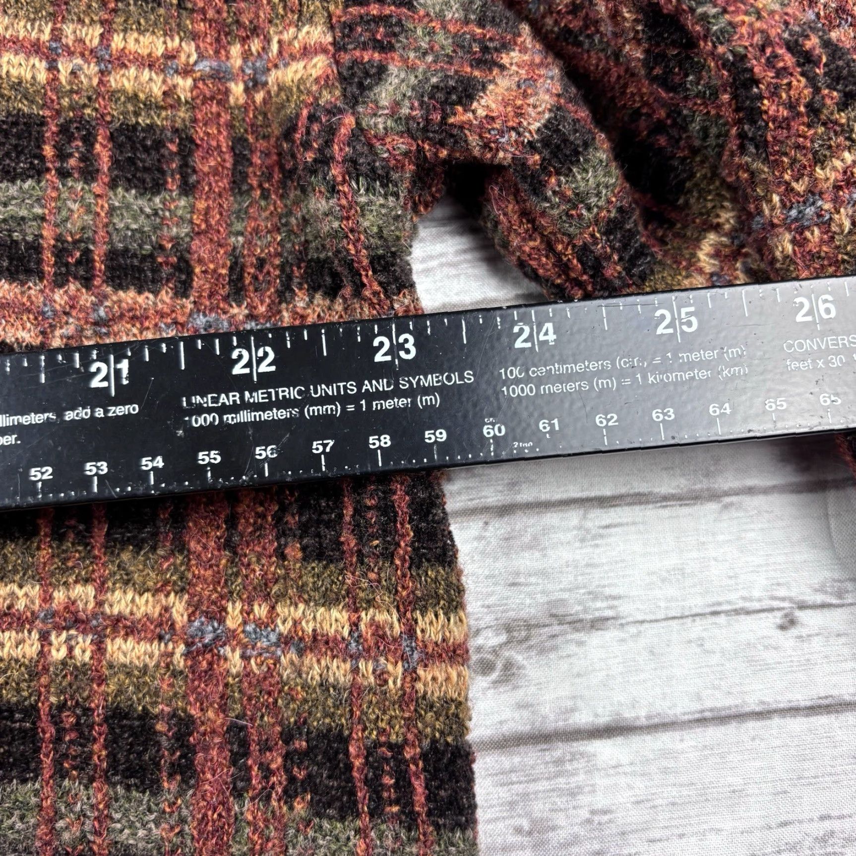 VINTAGE Ermenegildo Zegna Wool Blend Sweater Men Multicolor Brown Striped Crew Neck XL 54 Pullover Knit Vintage Designer Italian Regular