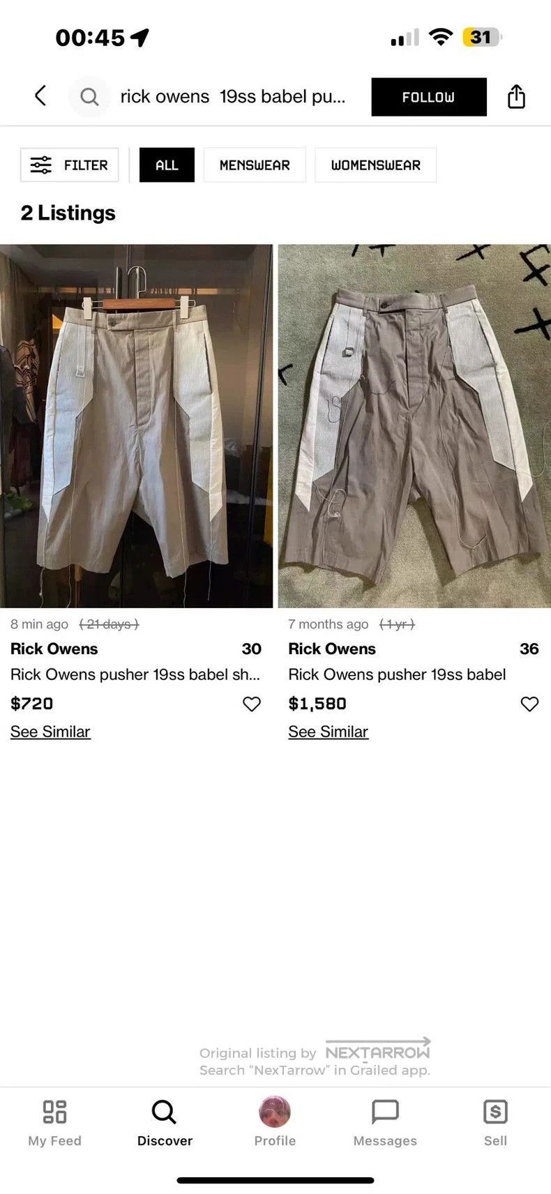 Rick Owens Rick Owens SS19 Babel Pusher Pants. Size US 38 / EU 54 - 6 Thumbnail