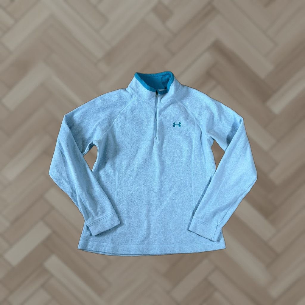 Under Armour Under Armour Sweatshirt Womens Fleece 1/4 Zip Mock Blue Large Size L / US 10 / IT 46 - 1 Thumbnail