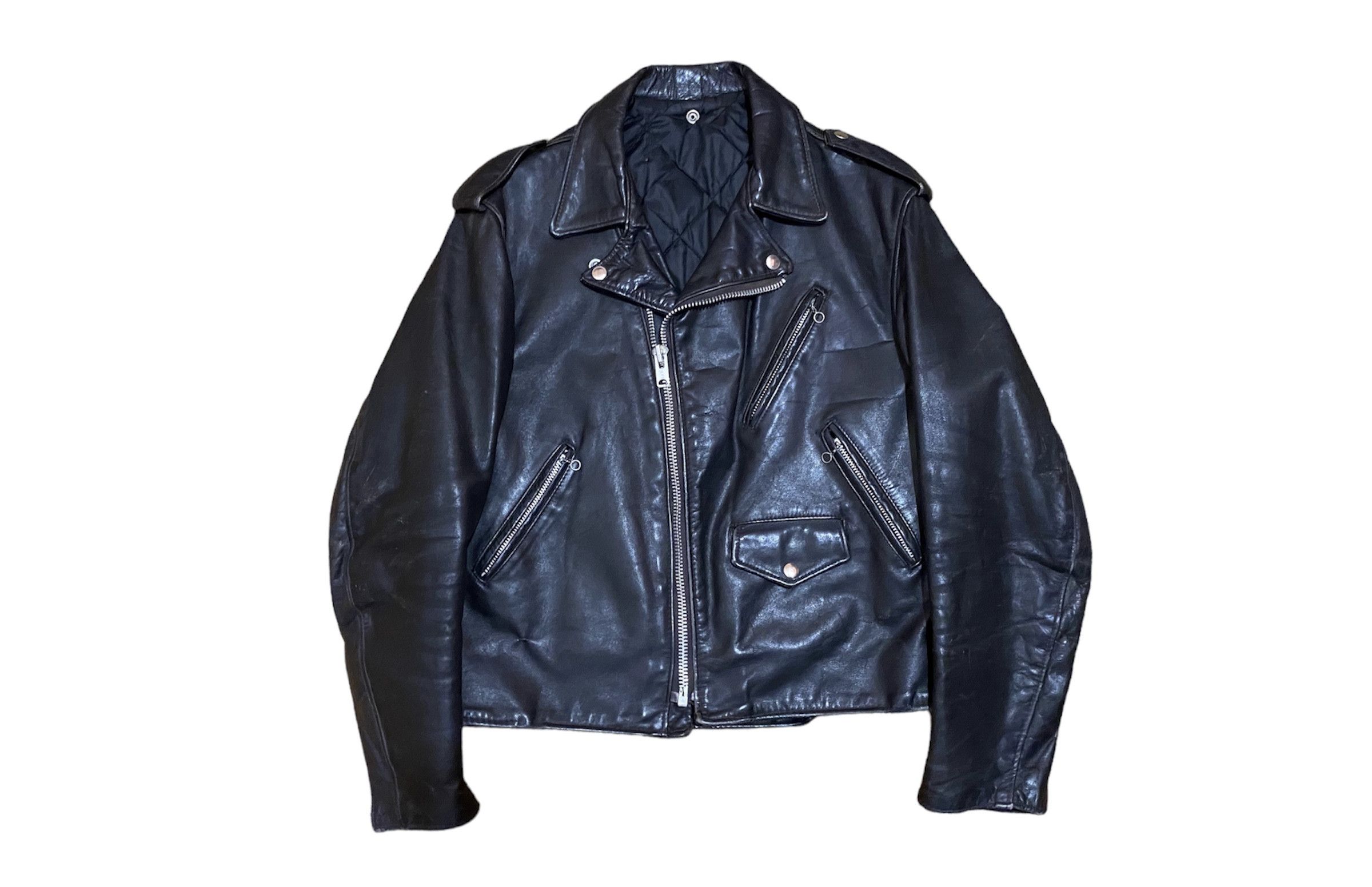 Vintage Vintage 60s Perfecto Style Motorcycle Biker Leather Jacket Size US M / EU 48-50 / 2 - 3 Thumbnail