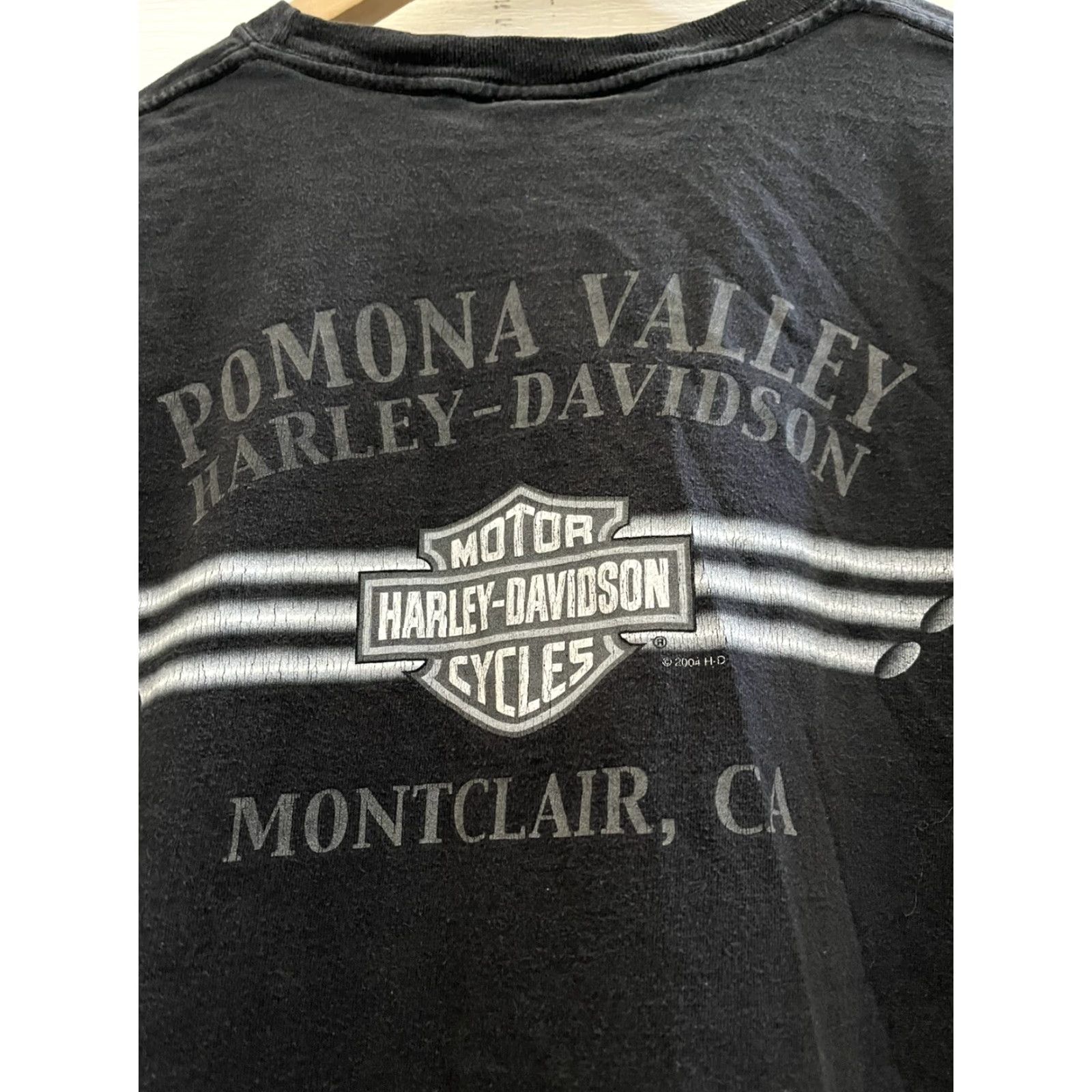 Harley Davidson Harley-Davidson Motorcycles Black Shirt Evil Fire Hog Flames California 2XL Vtg Size US XXL / EU 58 / 5 - 4 Thumbnail