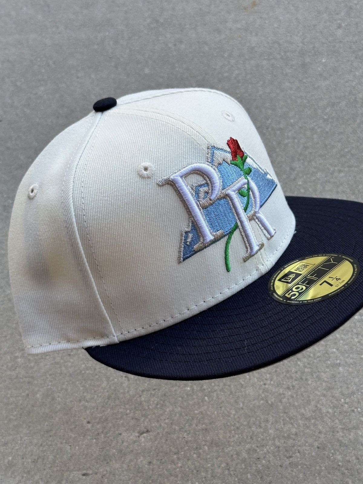 Portland Rockies P Rose Two Tone Fitted Hat 7 1/4 MiLB