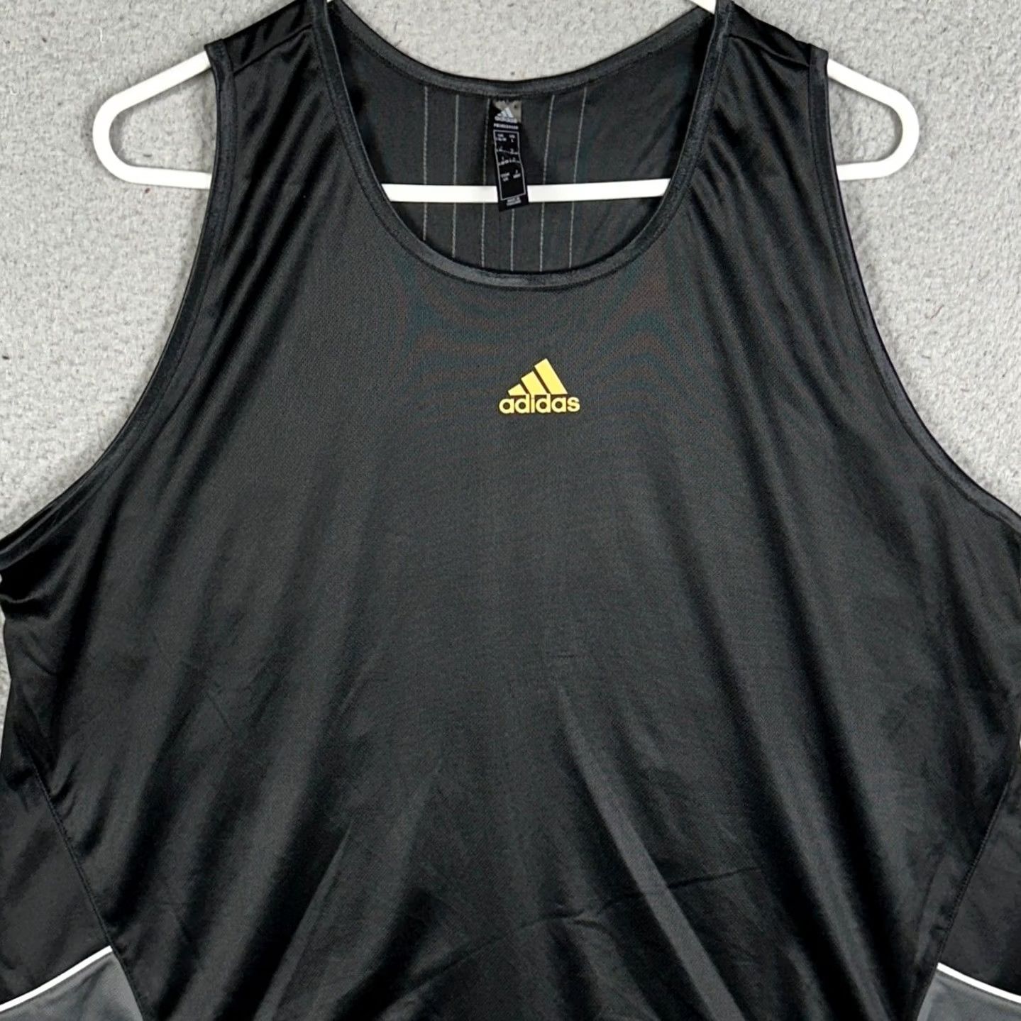Adidas Adidas Shirt Mens Large Black Grey Primegreen Aeroready Basketball Tank Top Size US L / EU 52-54 / 3 - 2 Thumbnail