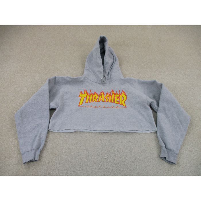 Thrasher Thrasher Sweater Women Small Gray Yellow Skater