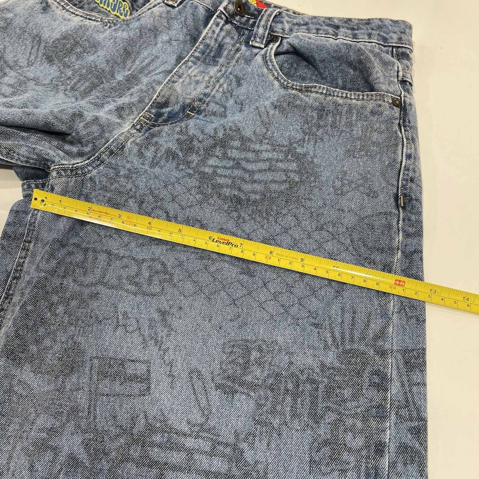 Empyre Empyre Graf Blue Wide Skate Jeans Extra Baggy Size 28 (30) Size US 28 / EU 44 - 5 Thumbnail