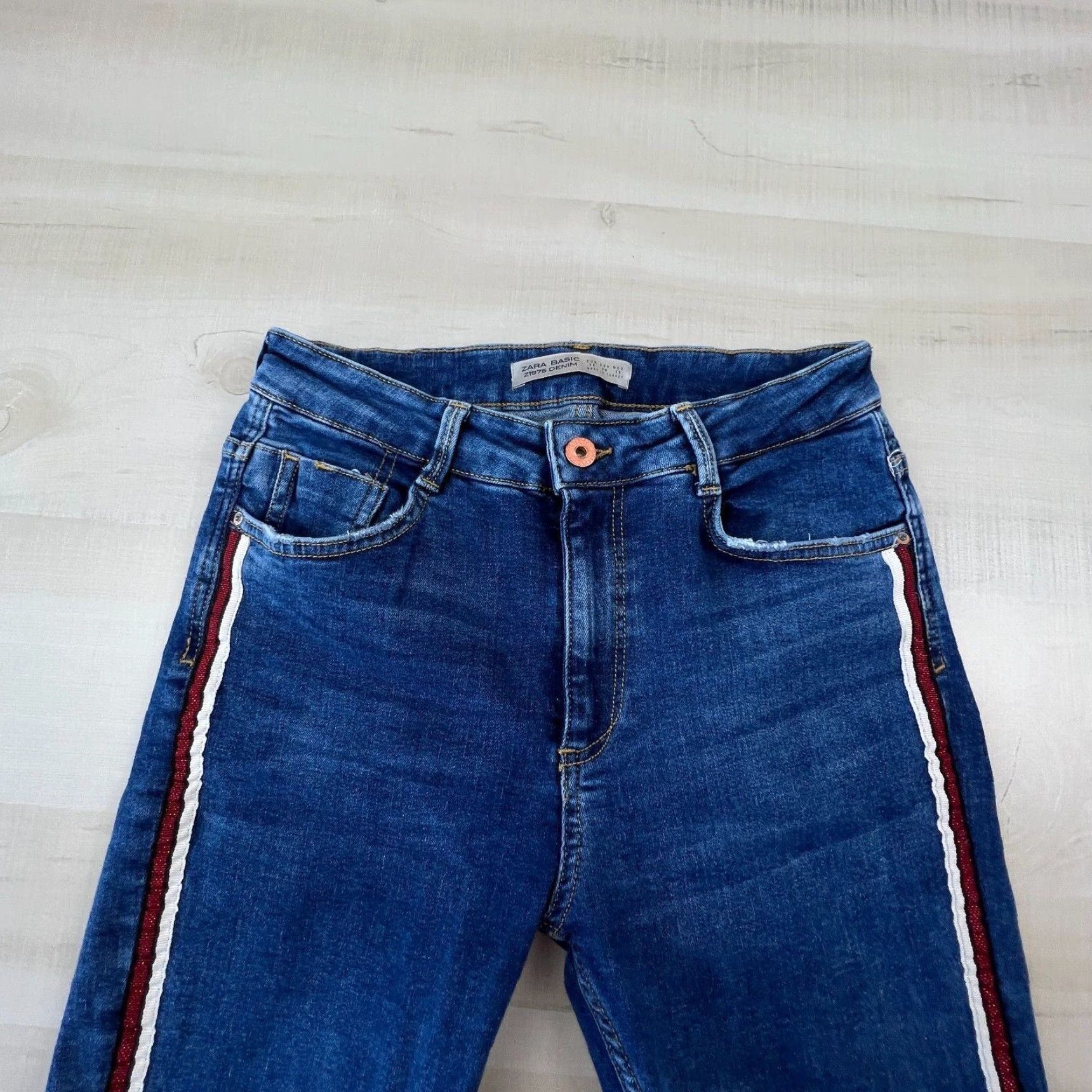 Zara Zara Skinny Jeans Womens 6 Medium Blue Stretch Cotton Blend Mid Rise Size 28" / US 6 / IT 42 - 2 Thumbnail