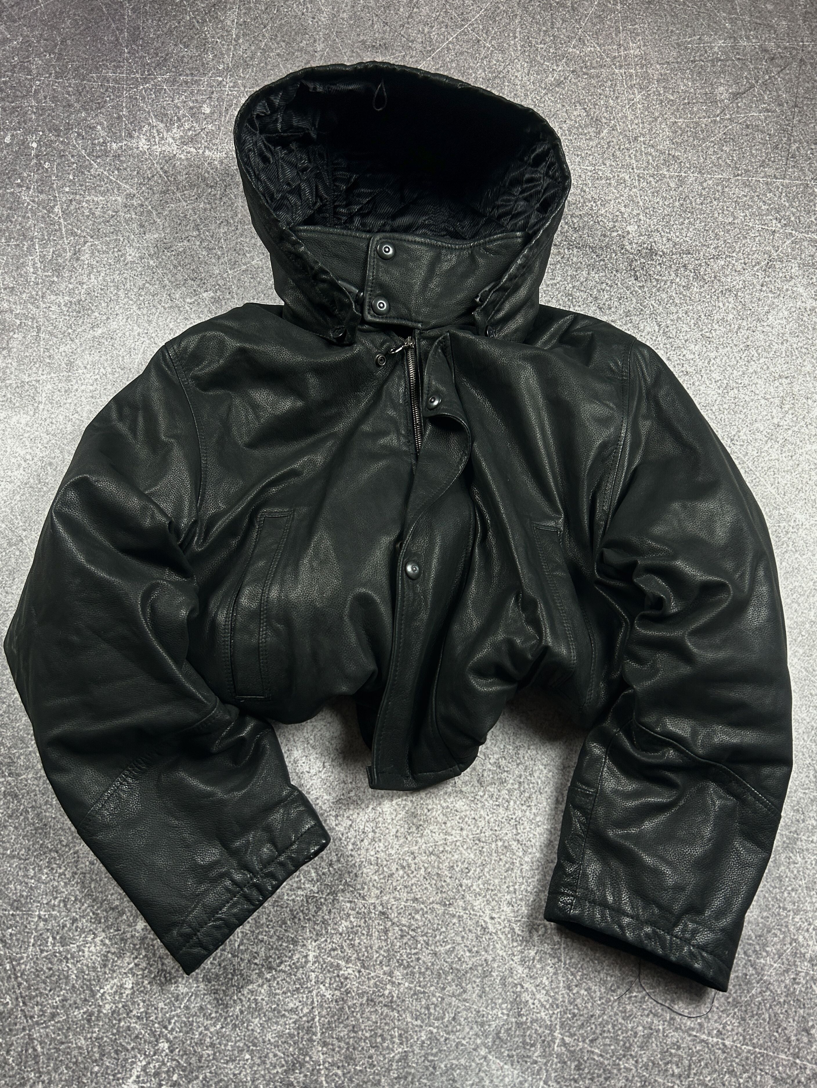 Hysteric Glamour VTG BALENCIAGA OPIUM CARTI STYLE CROPPED LEATHER JACKET Y2K Size US L / EU 52-54 / 3 - 3 Thumbnail