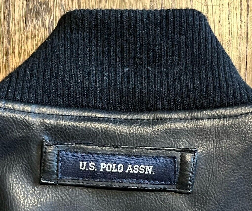U.S. Polo Assn. Vintage US Polo Assn Black Leather Bomber Jacket Size XL Size US XL / EU 56 / 4 - 9 Thumbnail