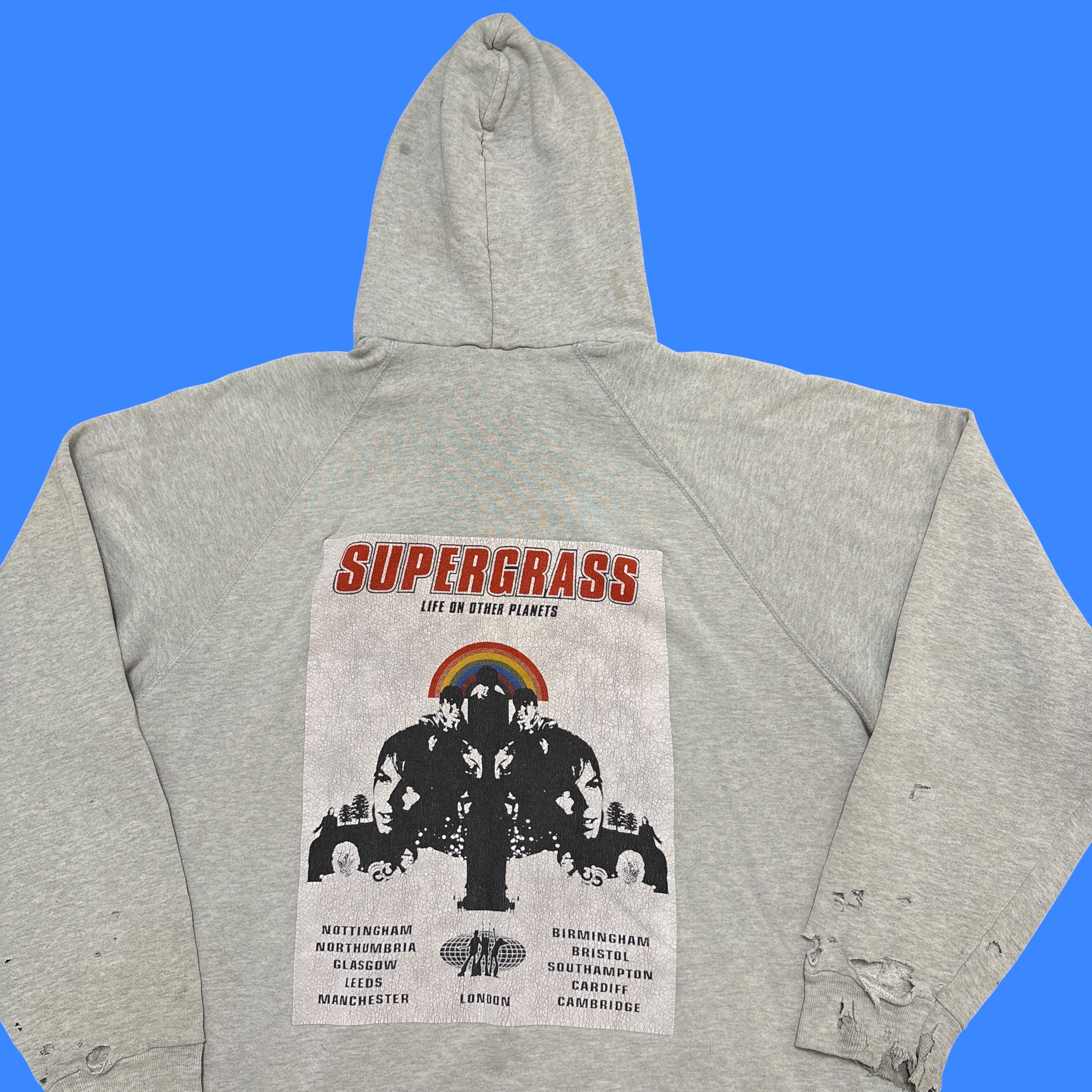 Band Tees Supergrass Vintage Band Hoodie 00s Britpop Music Merch Oasis Size US XL / EU 56 / 4 - 15 Thumbnail
