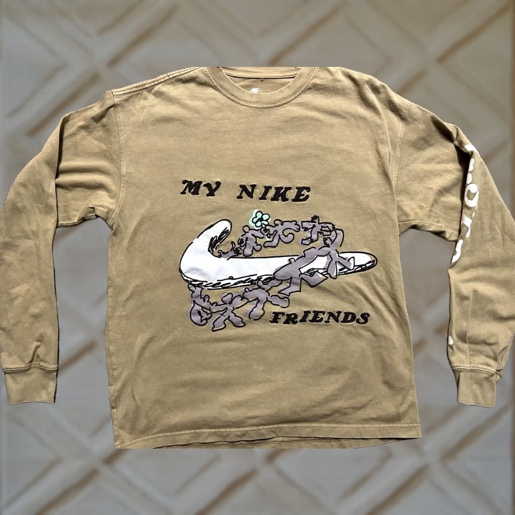 Nike Nike Sportswear My Nike Friends Long Sleeve Shirt Driftwood Embroidered Men’s M Size US M / EU 48-50 / 2 - 1 Thumbnail