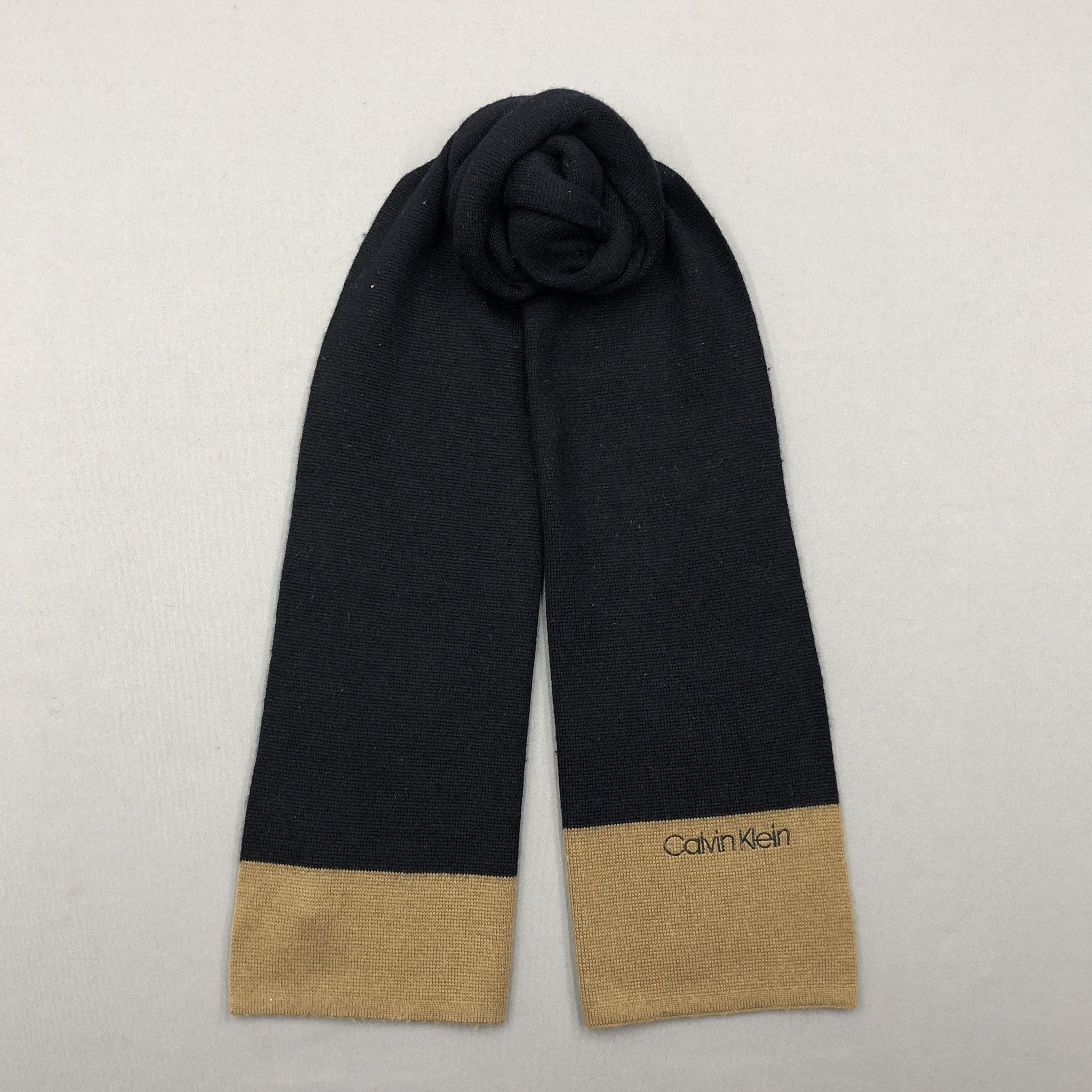Trussardi Vintage Calvin Klein Scarf Ribbed Knit Wool Scarves Size ONE SIZE - 1 Thumbnail