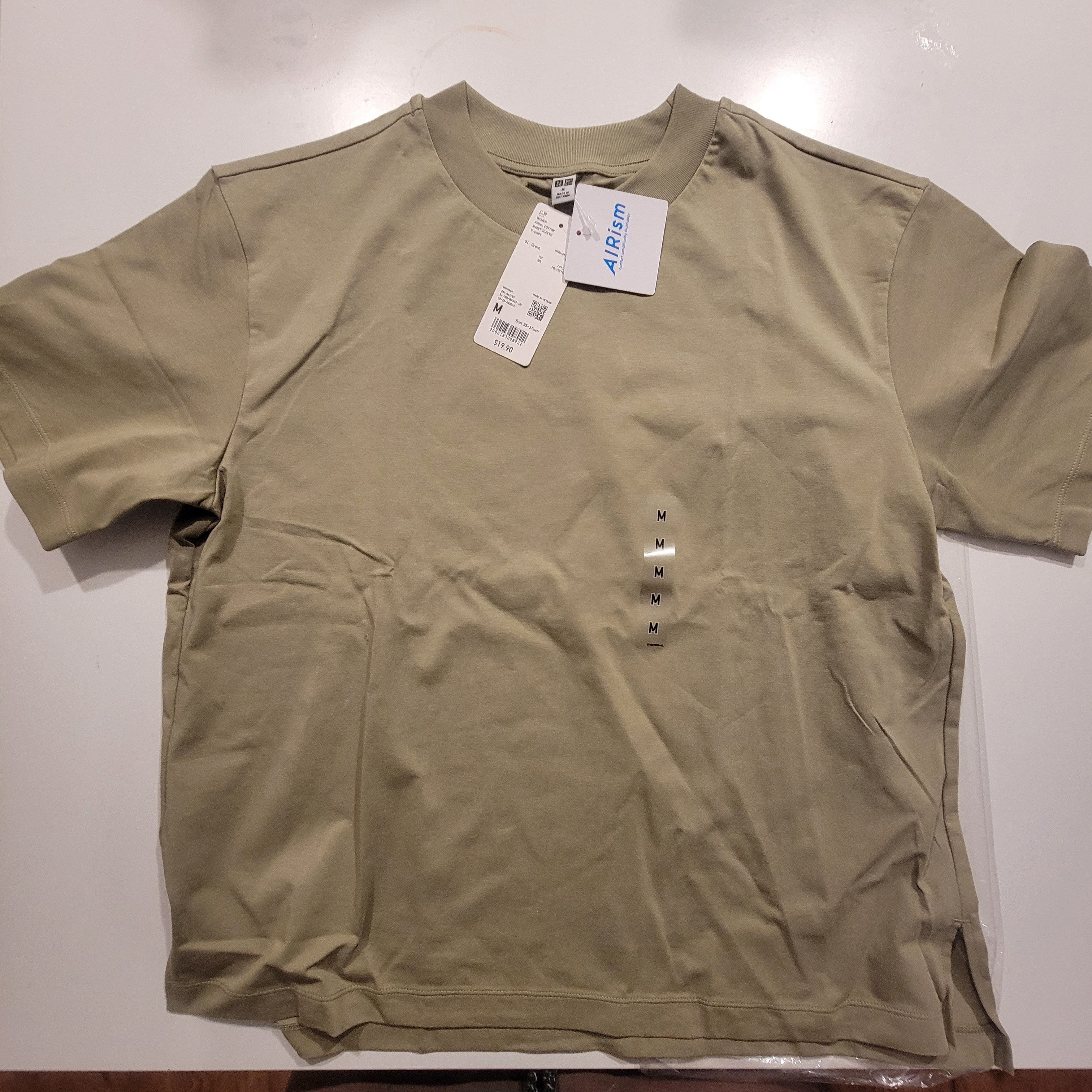 Uniqlo AIRism Cotton Short-Sleeve T-Shirt Size M / US 6-8 / IT 42-44 - 1 Thumbnail