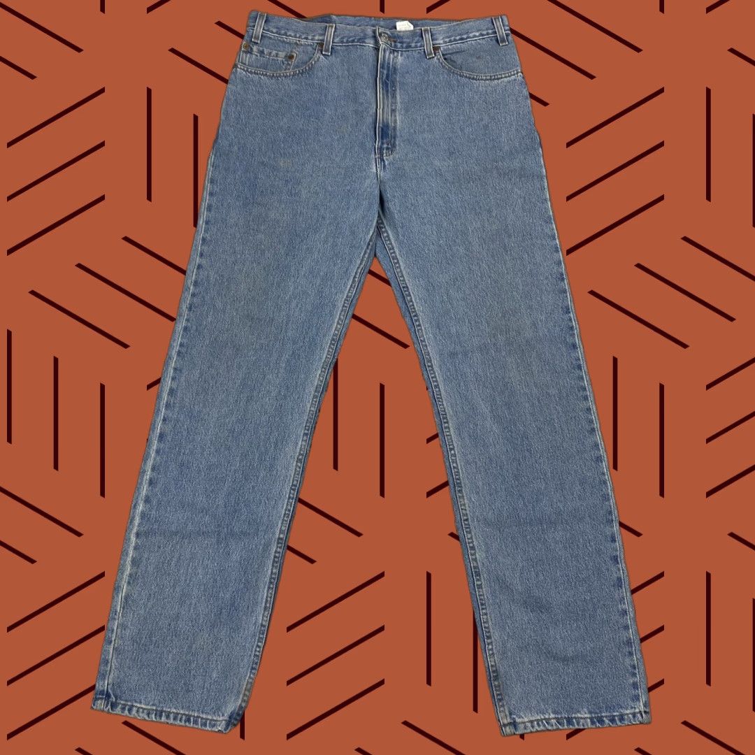 Levi's VINTAGE Levi's 505 Jeans - Regular Fit Straight Leg - Blue Denim - Men's USA Size 38x34 - Light Wash - Belt Loops - 5-Pocket Design - Zipper Closure Size US 38 / EU 54 - 1 Thumbnail