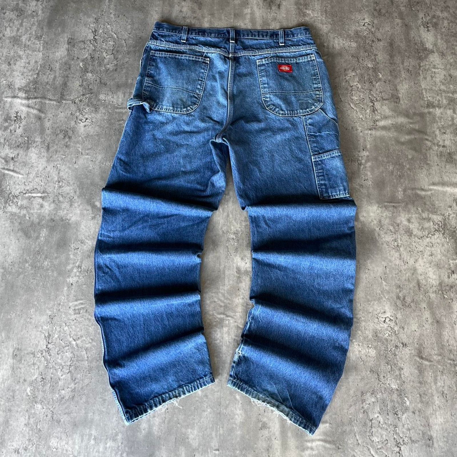 Carhartt × Dickies × Vintage Crazy Y2K Dickies Baggy Carpenter Denim Dungaree Jeans Size US 38 / EU 54 - 1 Thumbnail