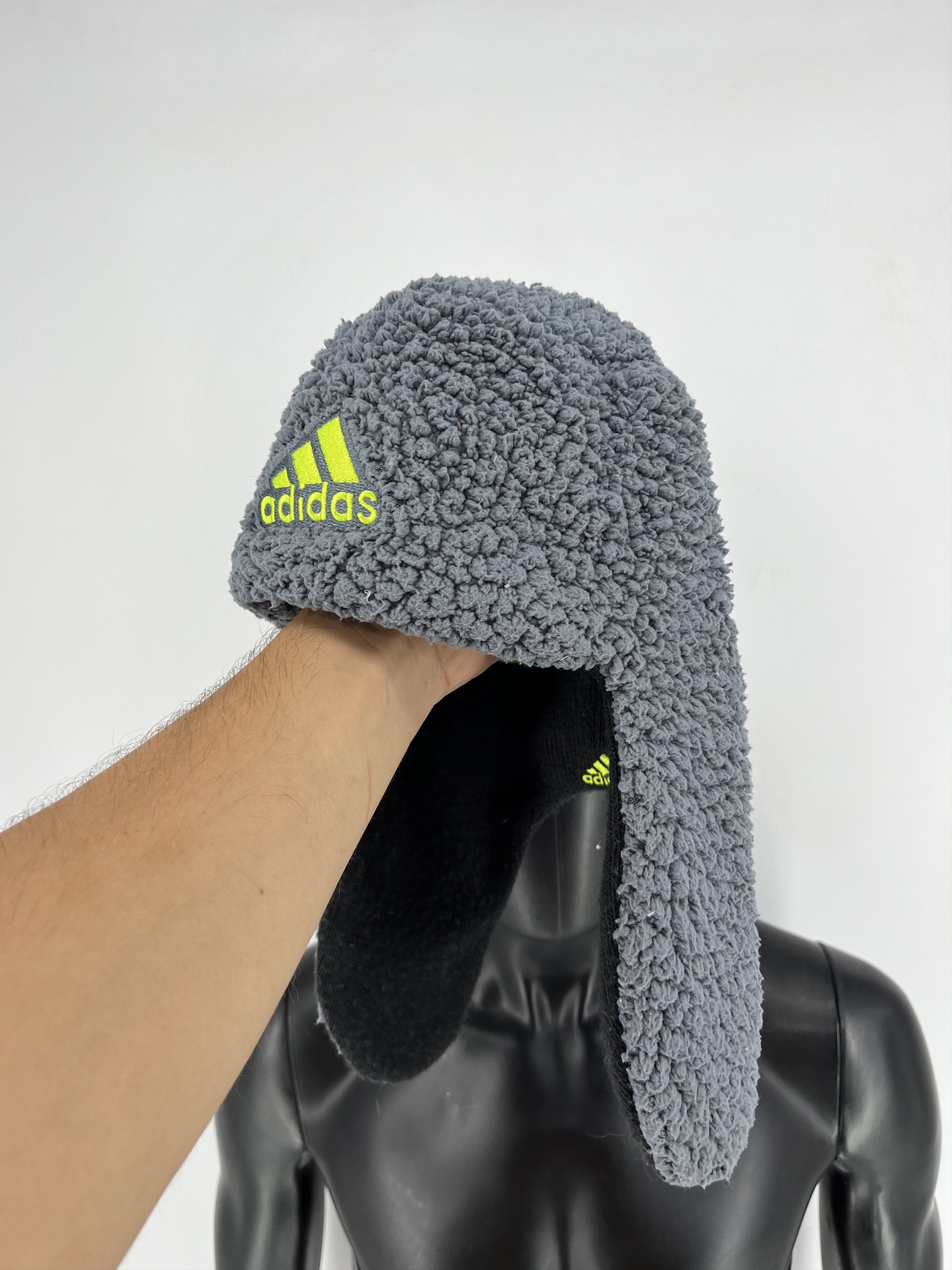 Adidas Vintage Fleece Adidas Beanie / Ushanka / Snow Cap Sherpa Size ONE SIZE - 3 Thumbnail