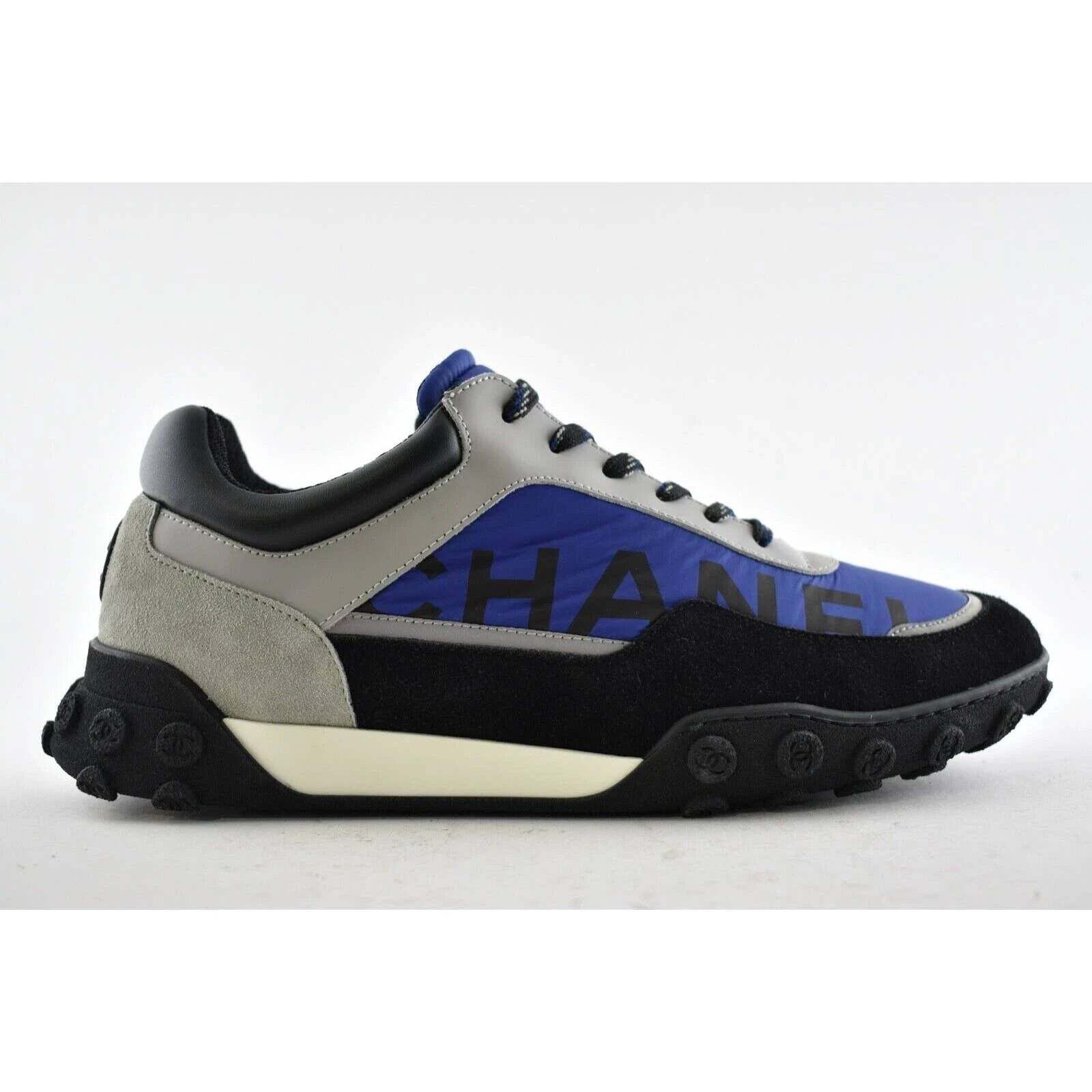 Chanel Chanel Mens 18B Nylon Lace Low Top Trainer Sneaker 43 10 Size US 10 / EU 43 - 1 Thumbnail