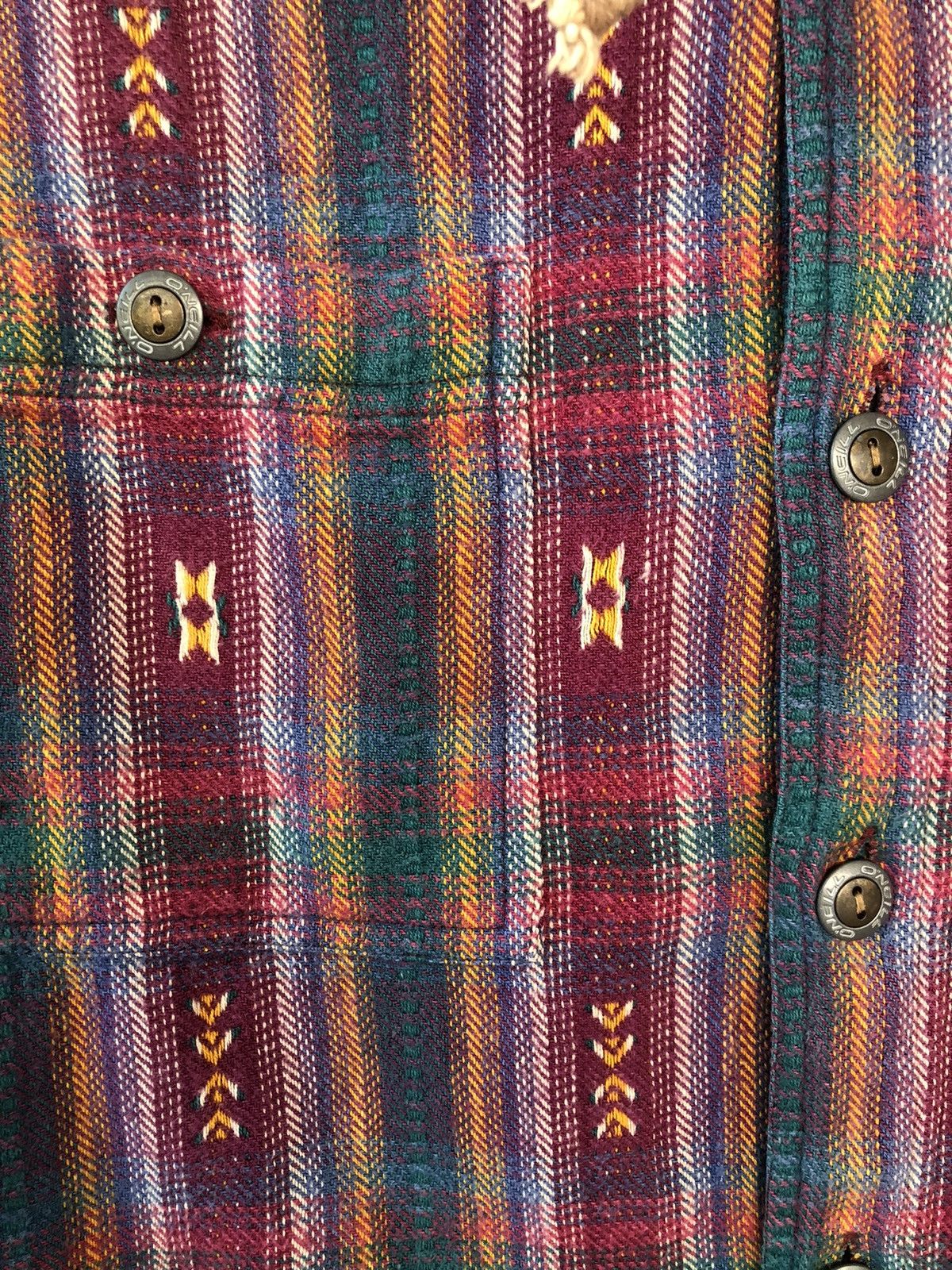 O'Neill × Vintage Vintage ONEILL Hoodie Button Heavy Shirt Size US L / EU 52-54 / 3 - 14 Thumbnail