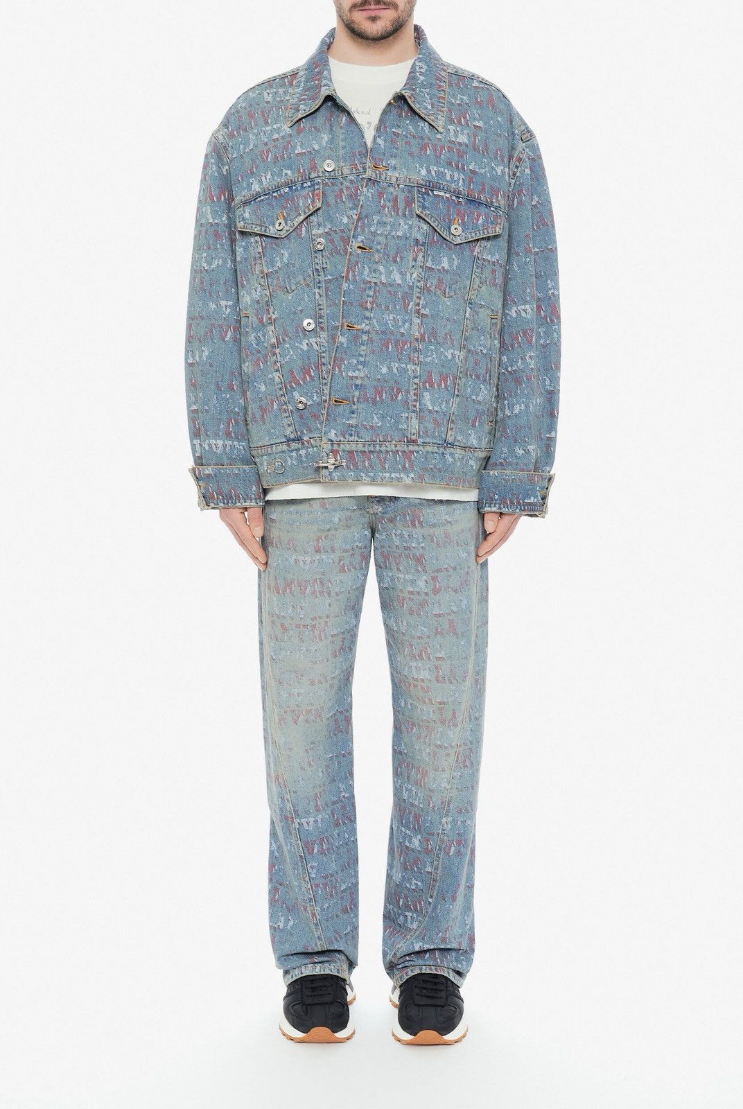 Future × Lanvin Last Size Lanvin x Future Logo Embroidered Denim Jacket Size US L / EU 52-54 / 3 - 4 Thumbnail