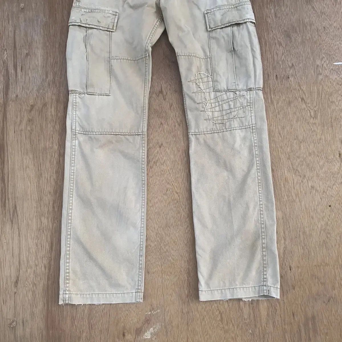 Vintage RUSTY DIRTY ‼️ VINTAGE BIG JOHN TROUSERS FADED COMBAT CARGO Size US 34 / EU 50 - 5 Thumbnail