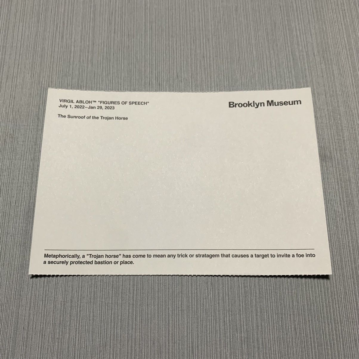 Virgil Abloh Virgil Abloh Postcard “Trojan Horse” Size ONE SIZE - 6 Thumbnail