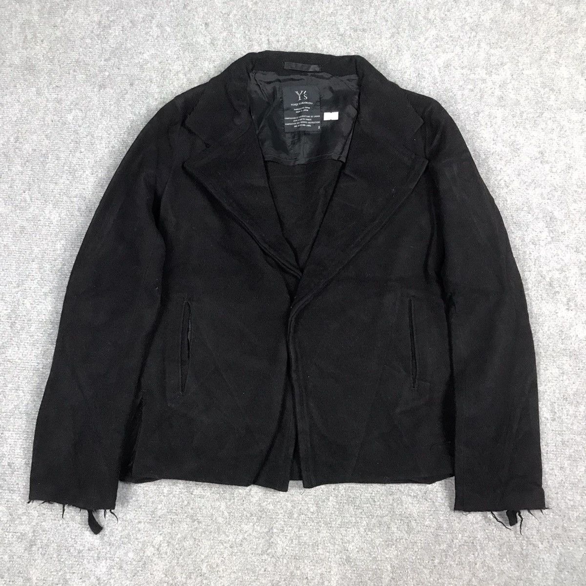 Yohji Yamamoto YOHJI YAMAMOTO BLACK WOOL COAT JACKET Size S / US 4 / IT 40 - 1 Thumbnail