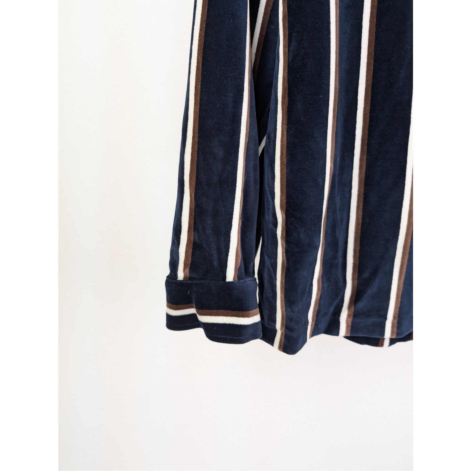 Todd Snyder o1rshd1 CC20 Velvet Striped Button-Up Polo Button Shirt Size US M / EU 48-50 / 2 - 6 Thumbnail