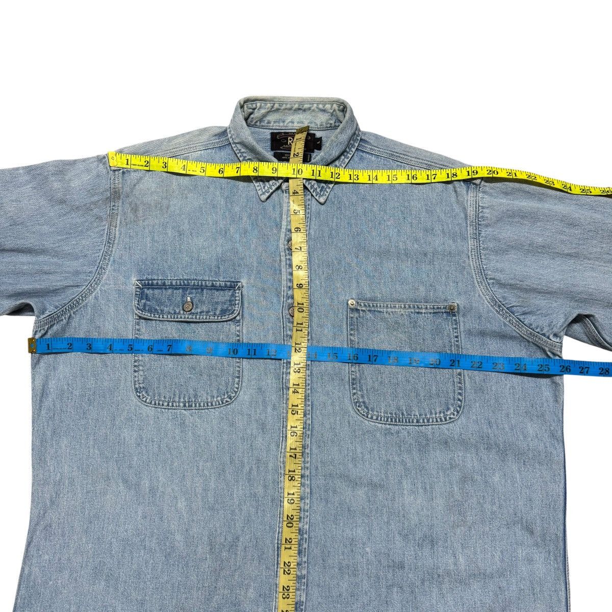 RRL Ralph Lauren Vintage RRL Ralph Lauren Denim Shirt Oversized Faded Size US L / EU 52-54 / 3 - 19 Thumbnail