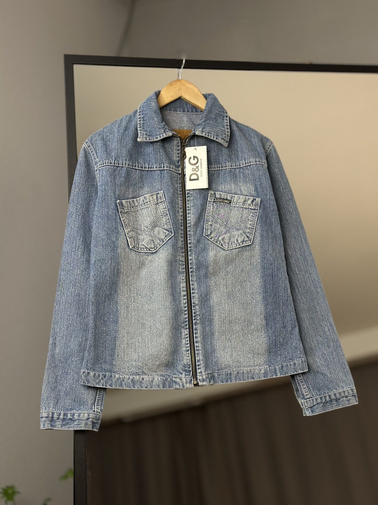 Dolce & Gabbana Vintage Dolce Gabbana Denim Jacket Leather Diesel style Punk Size US S / EU 44-46 / 1 - 2 Thumbnail