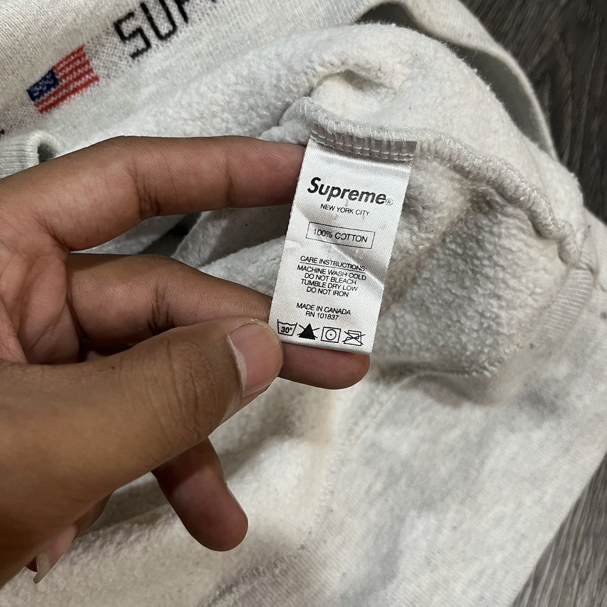 Supreme Supreme FW15 LOGO RIB HOODED SWEATERSHIRT Grey Size US XL / EU 56 / 4 - 10 Thumbnail