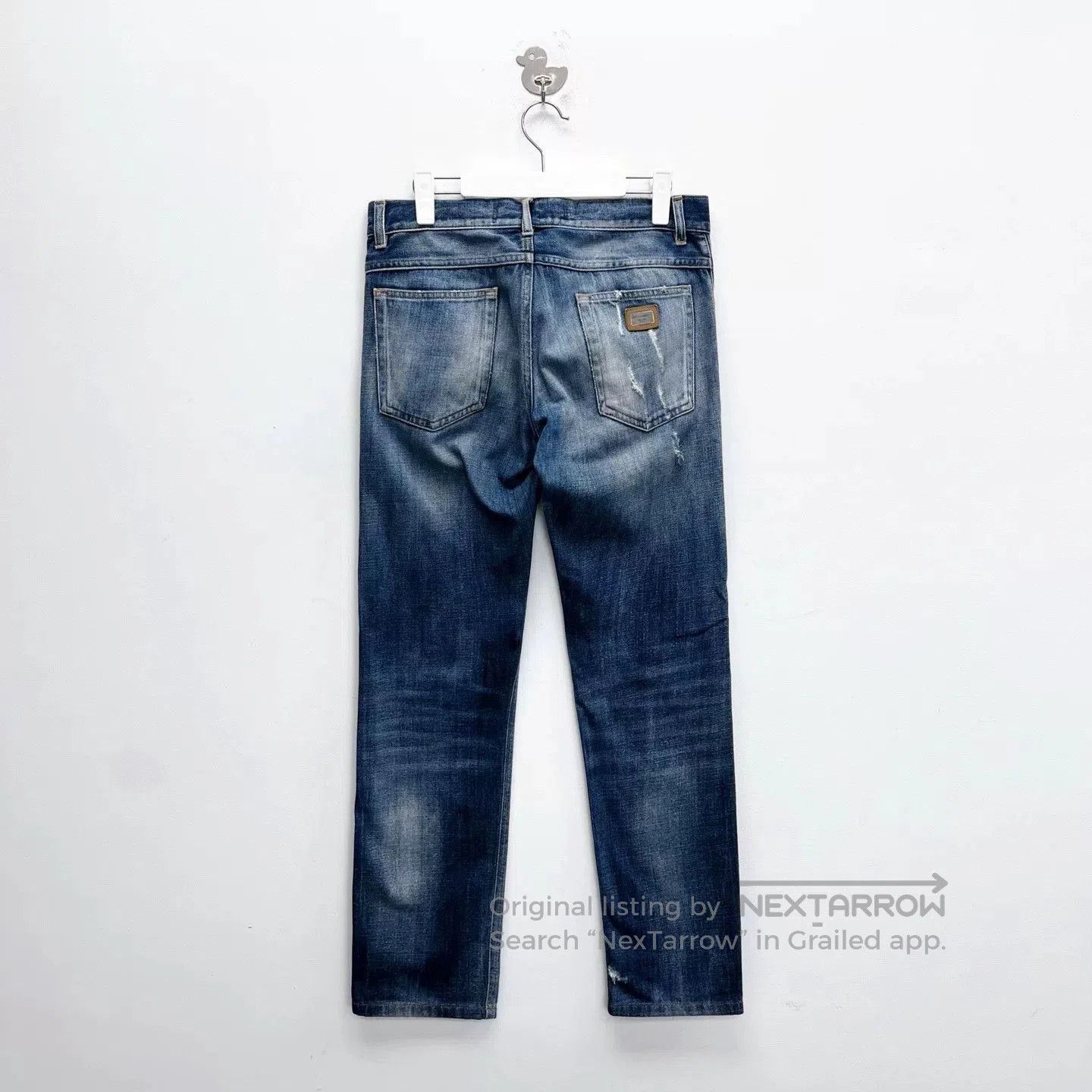 Dolce & Gabbana Dolce&Gabbana Natural Washed Distressed Logo Denim Pants. Size US 32 / EU 48 - 2 Thumbnail