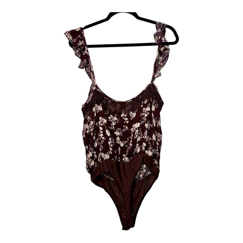 Free People NWT FREE PEOPLE x INTIMATELY FP Take It Away Bodysuit Chocol Size XL / US 12-14 / IT 48-50 - 2 Thumbnail