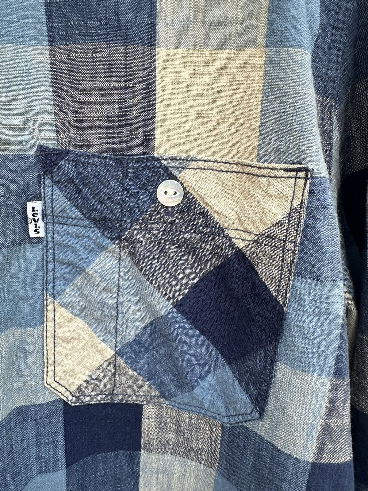Levi's × Levi's Vintage Clothing × Vintage Gorgeous Levi’s vintage flannel patchwork Shirt Size US M / EU 48-50 / 2 - 7 Thumbnail